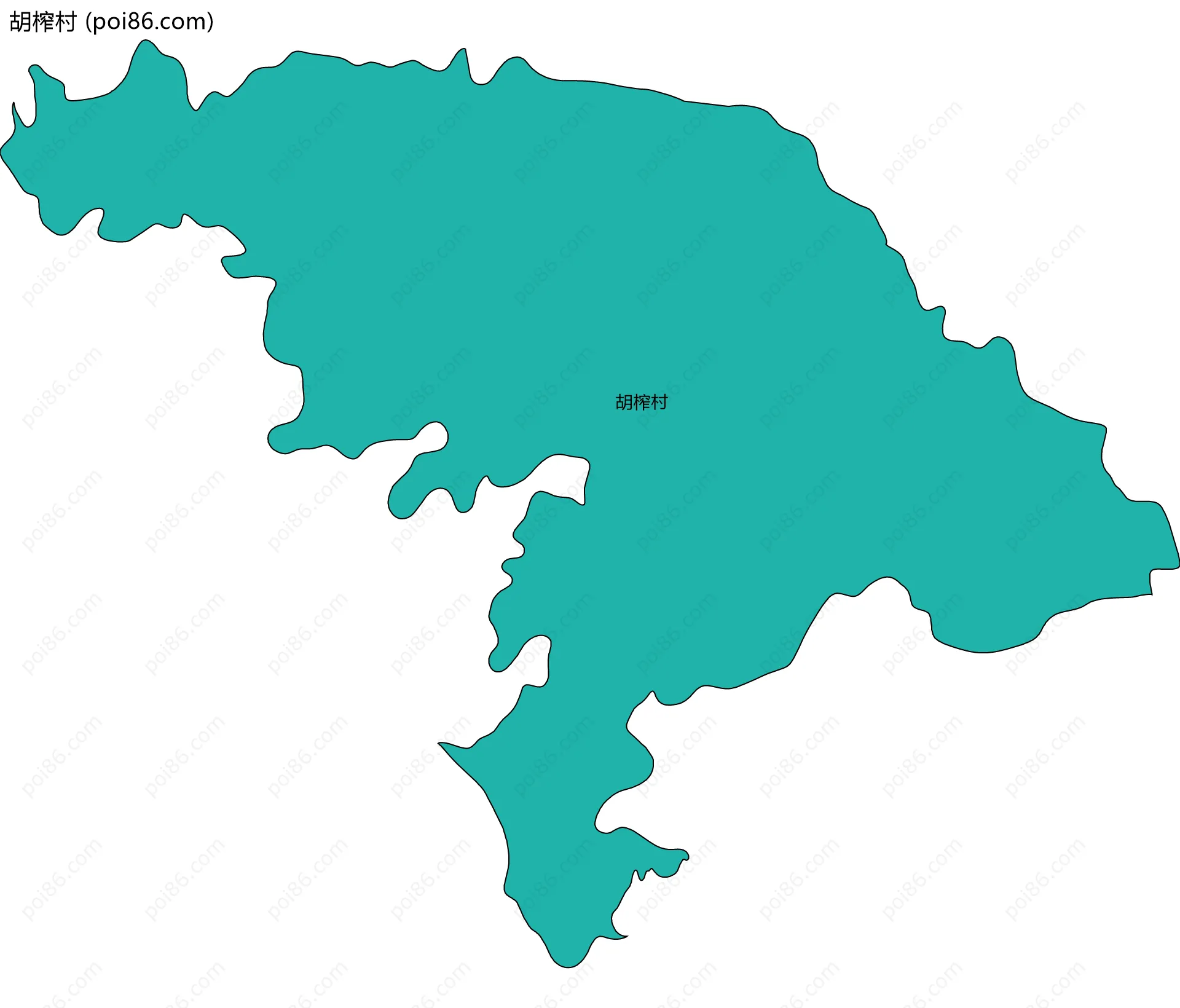 胡榨村边界地图