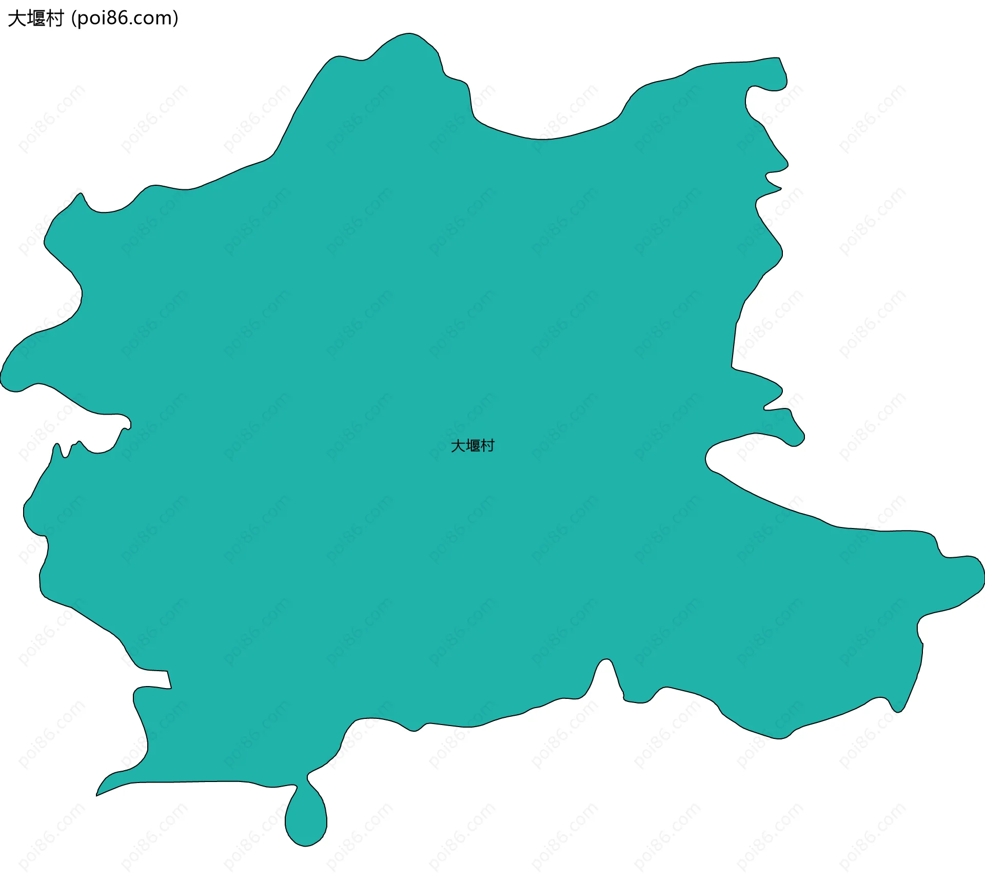 大堰村边界地图