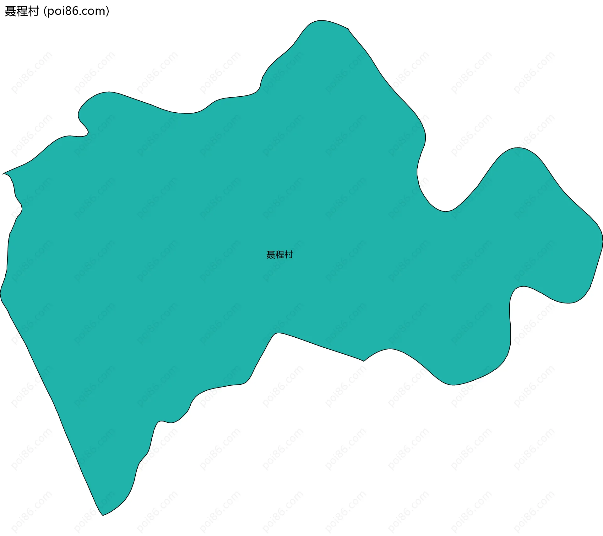 聂程村边界地图