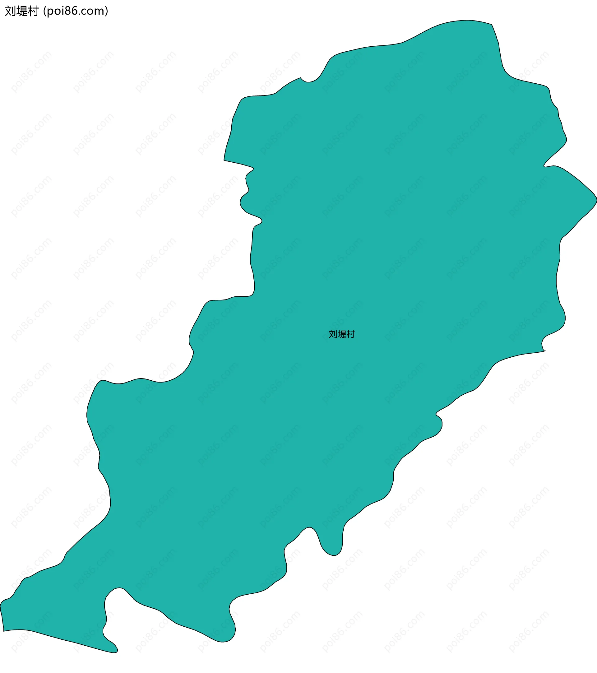 刘堤村边界地图