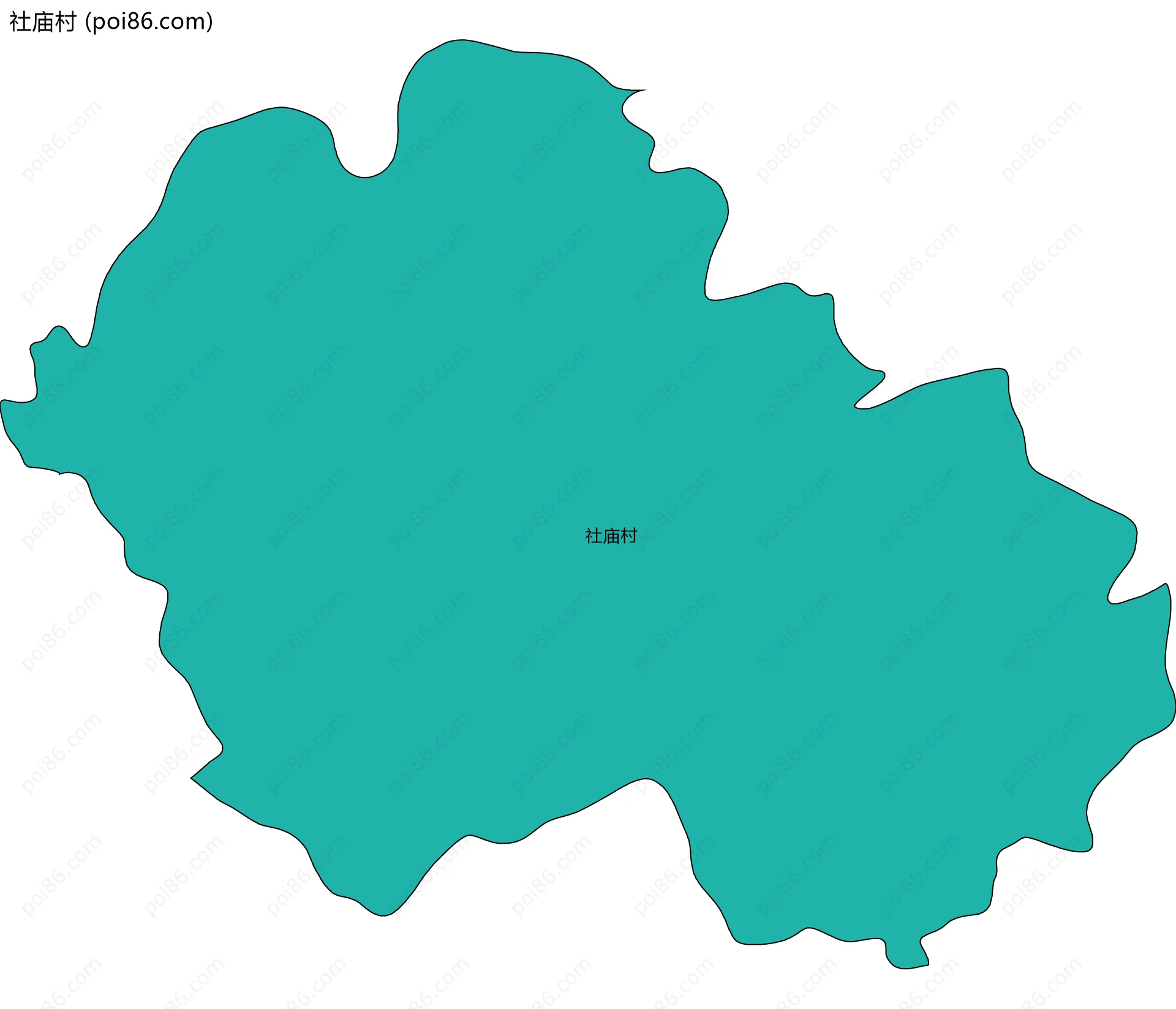 社庙村边界地图