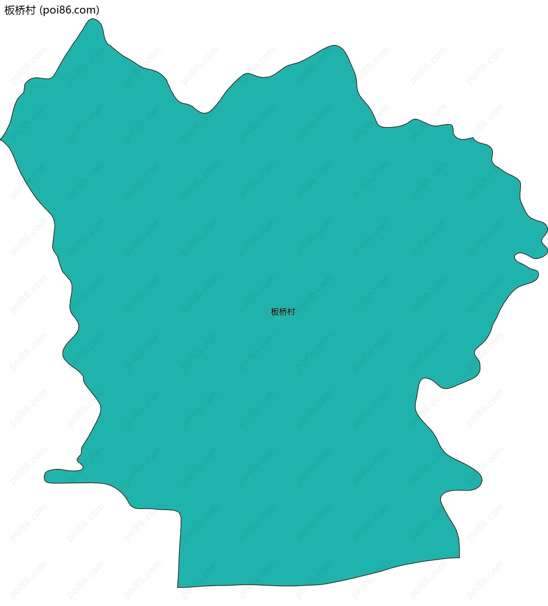 板桥村边界地图