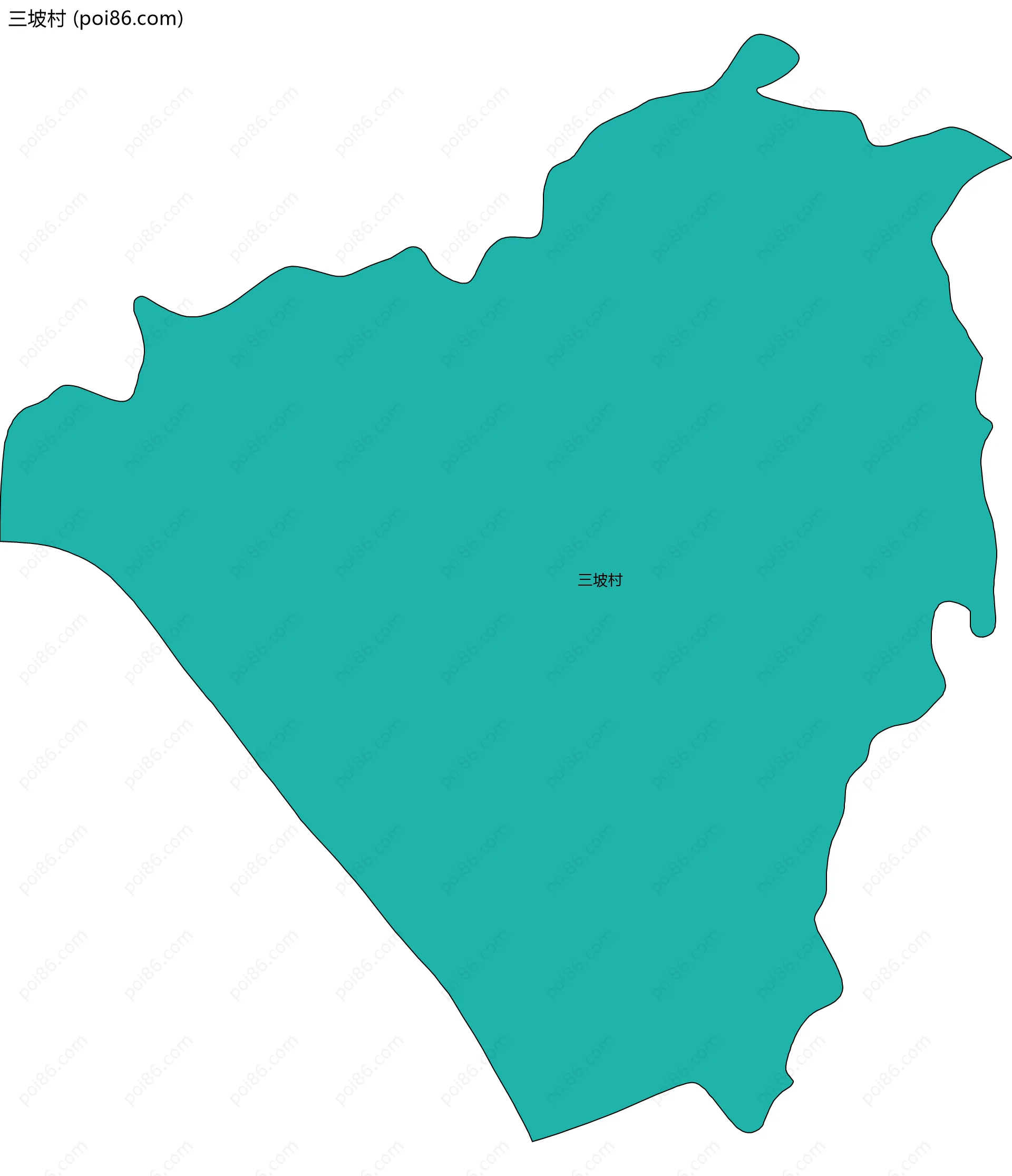 三坡村边界地图