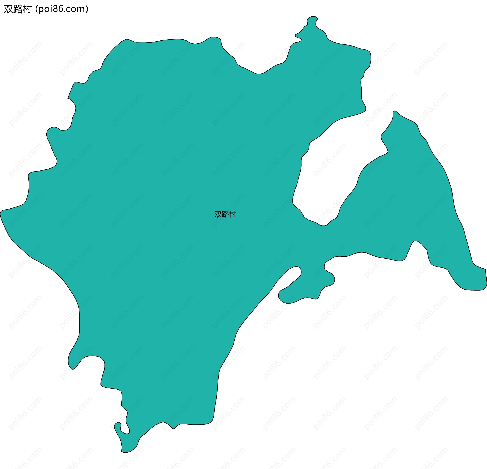 双路村边界地图
