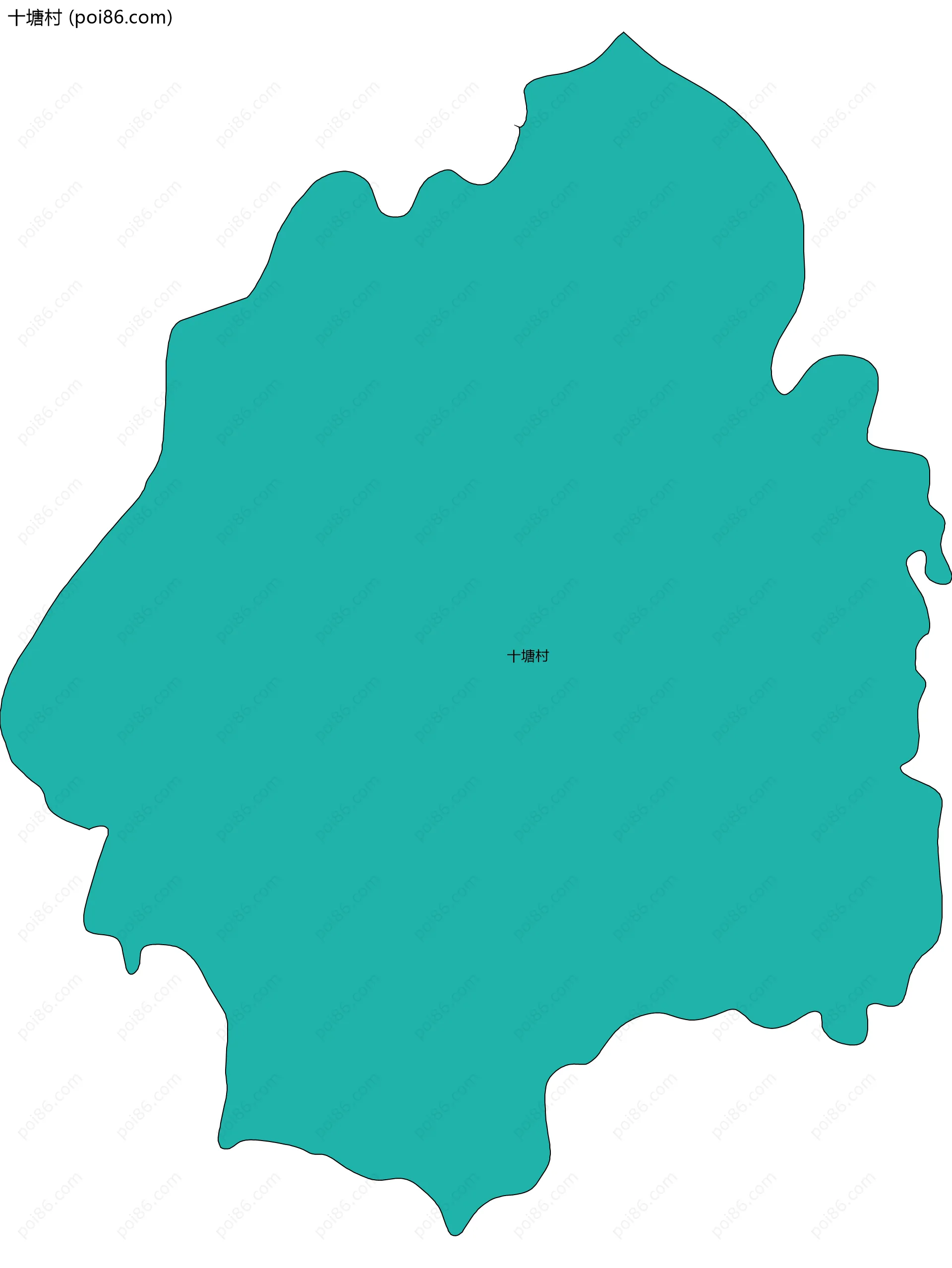 十塘村边界地图