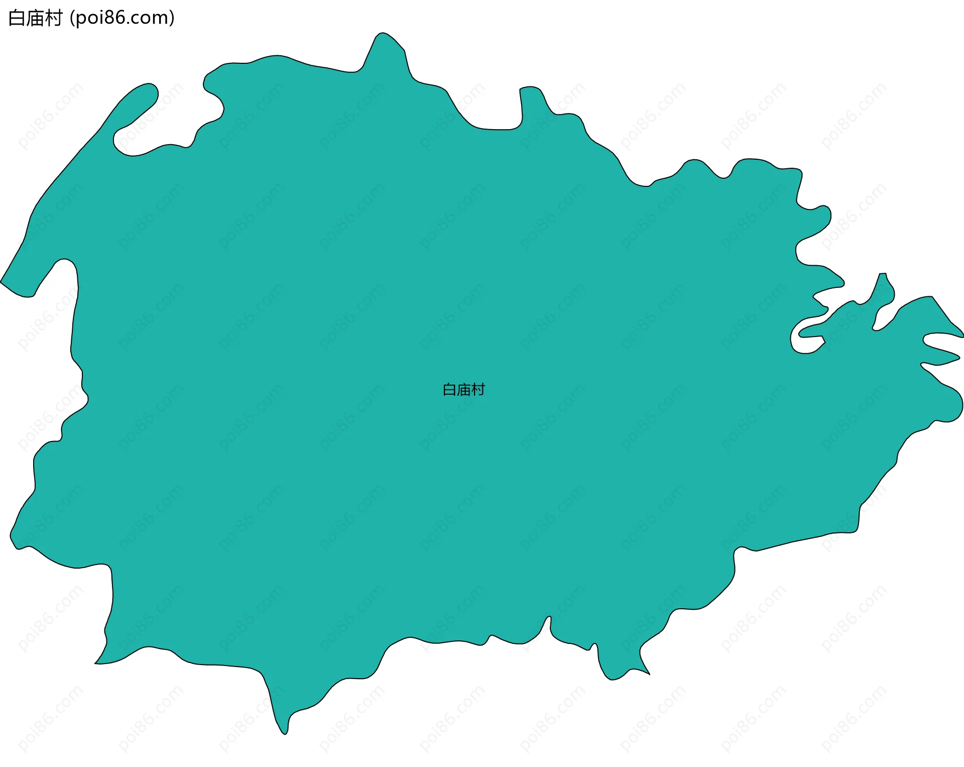 白庙村边界地图