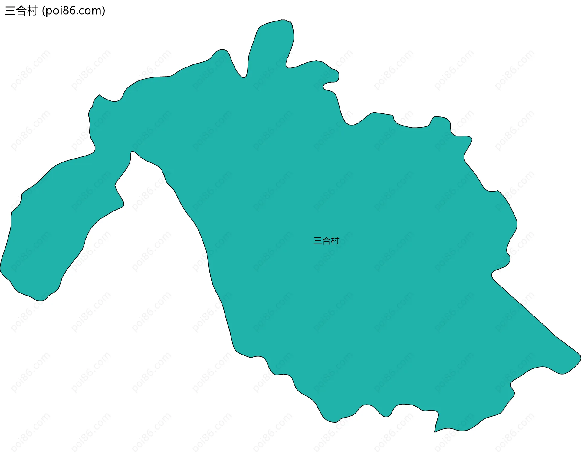 三合村边界地图