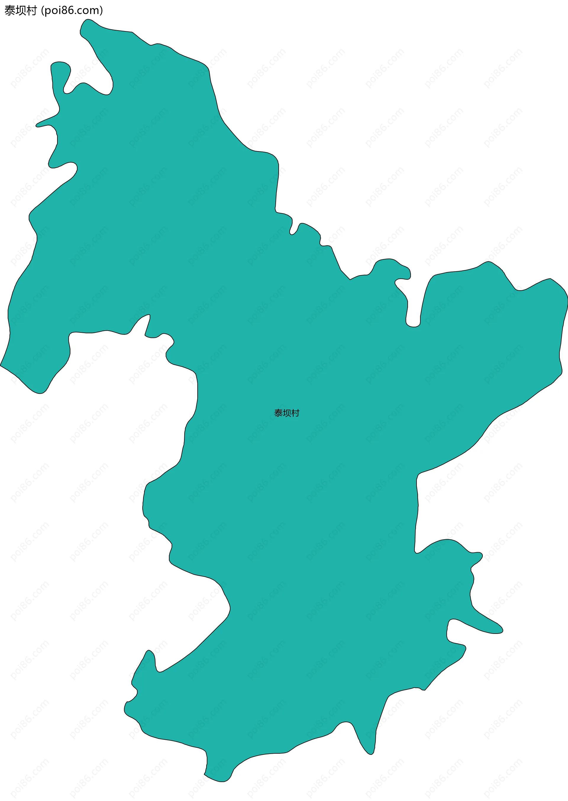 泰坝村边界地图