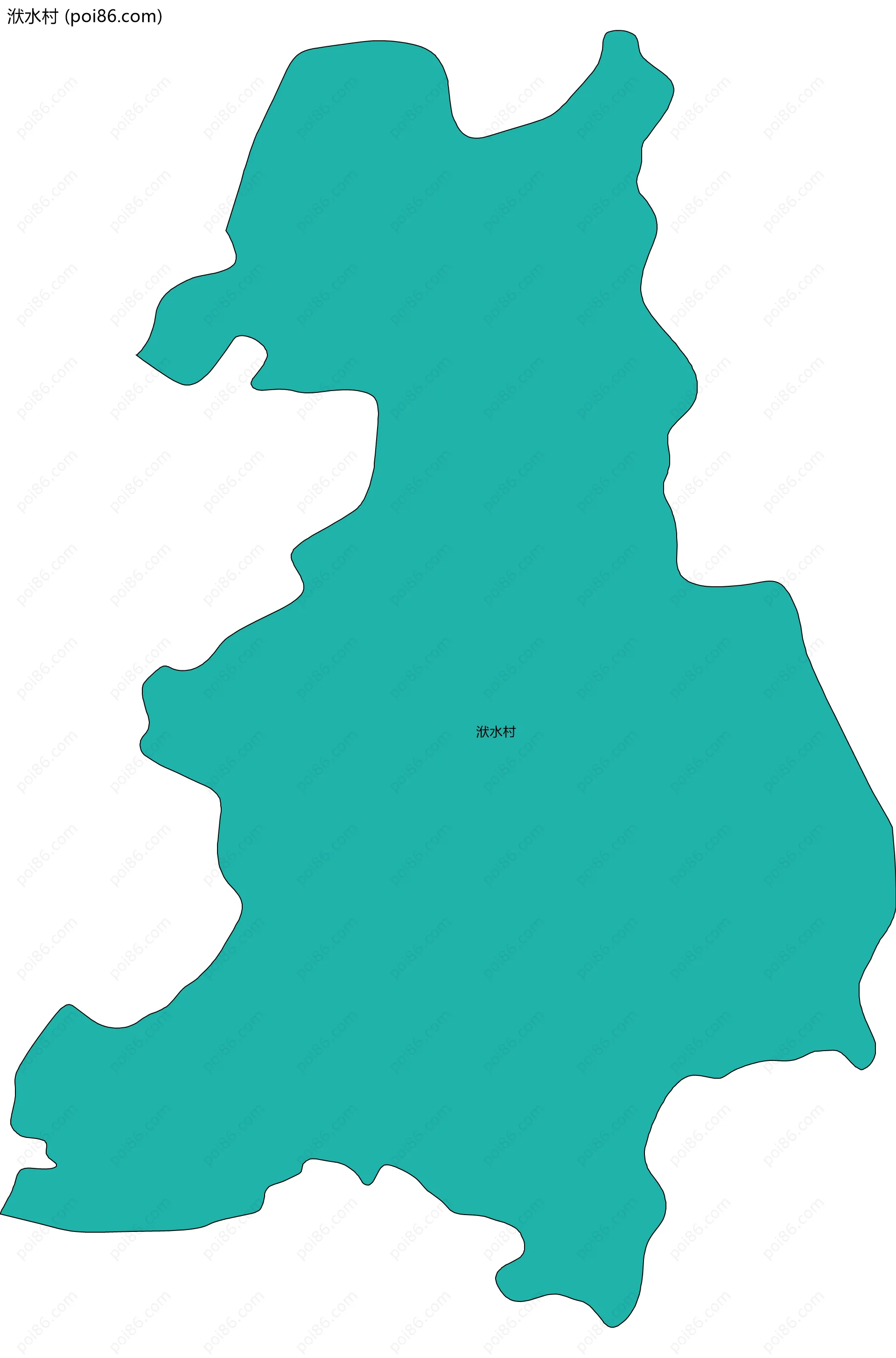 洑水村边界地图