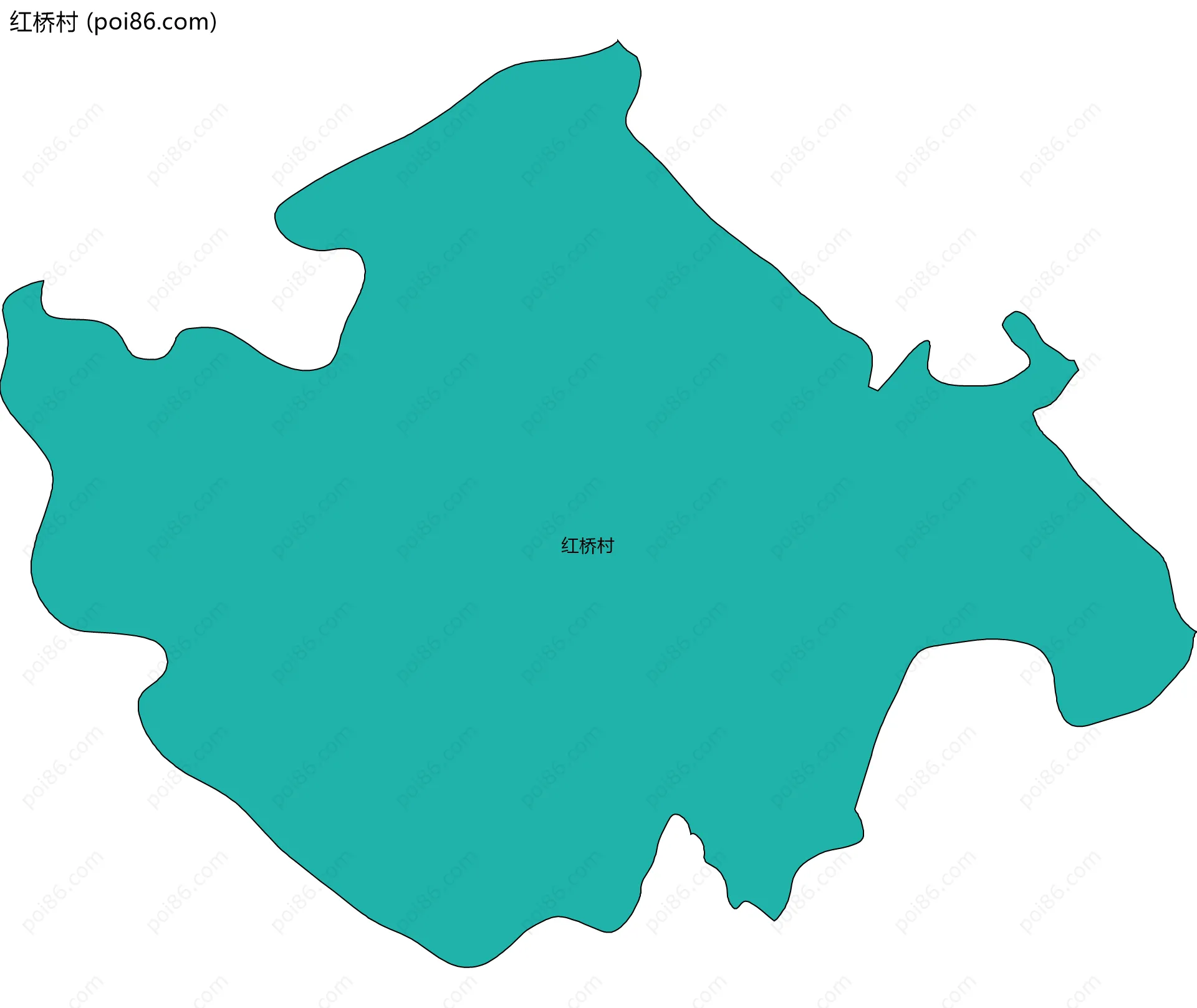 红桥村边界地图