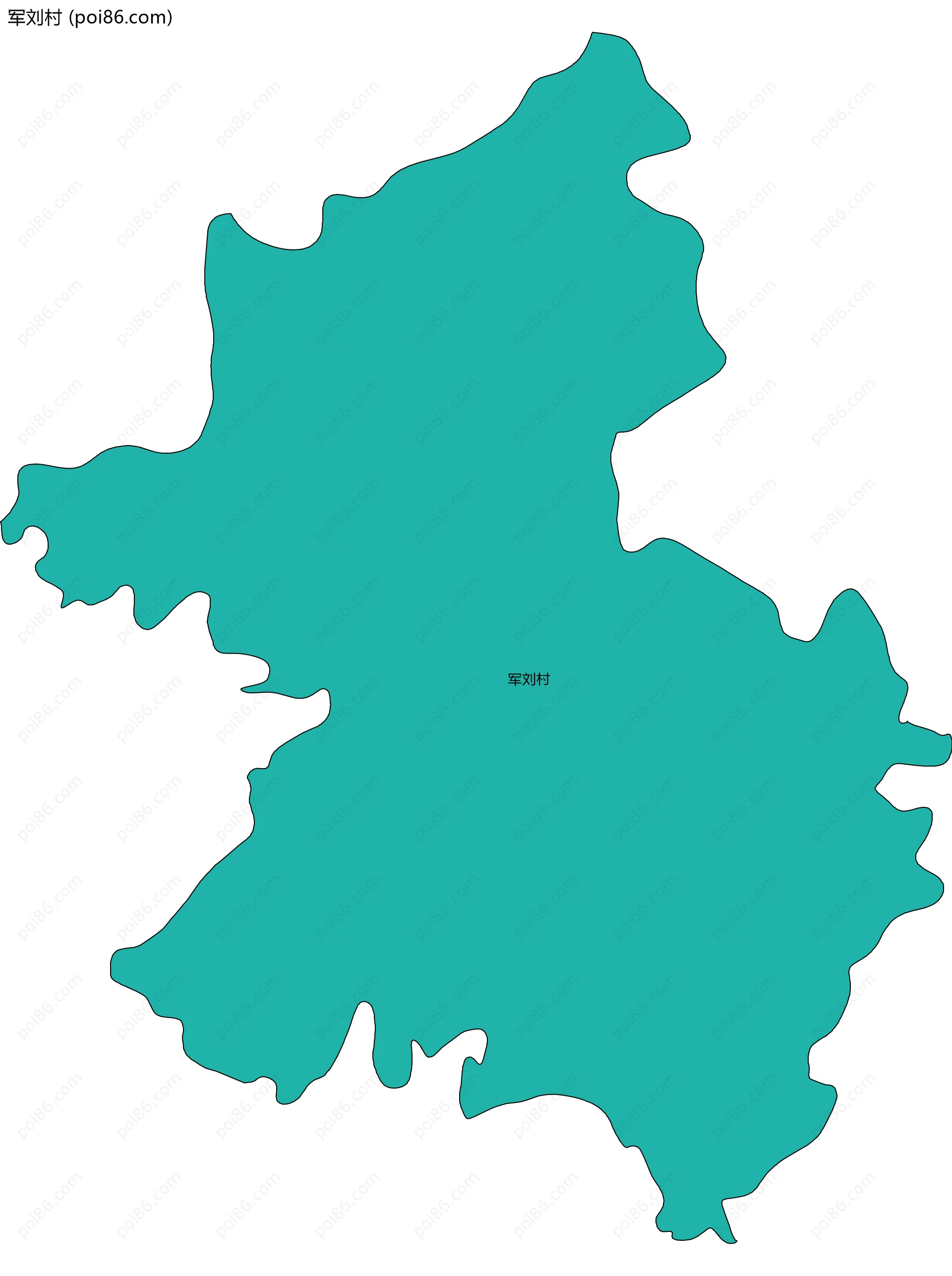 军刘村边界地图