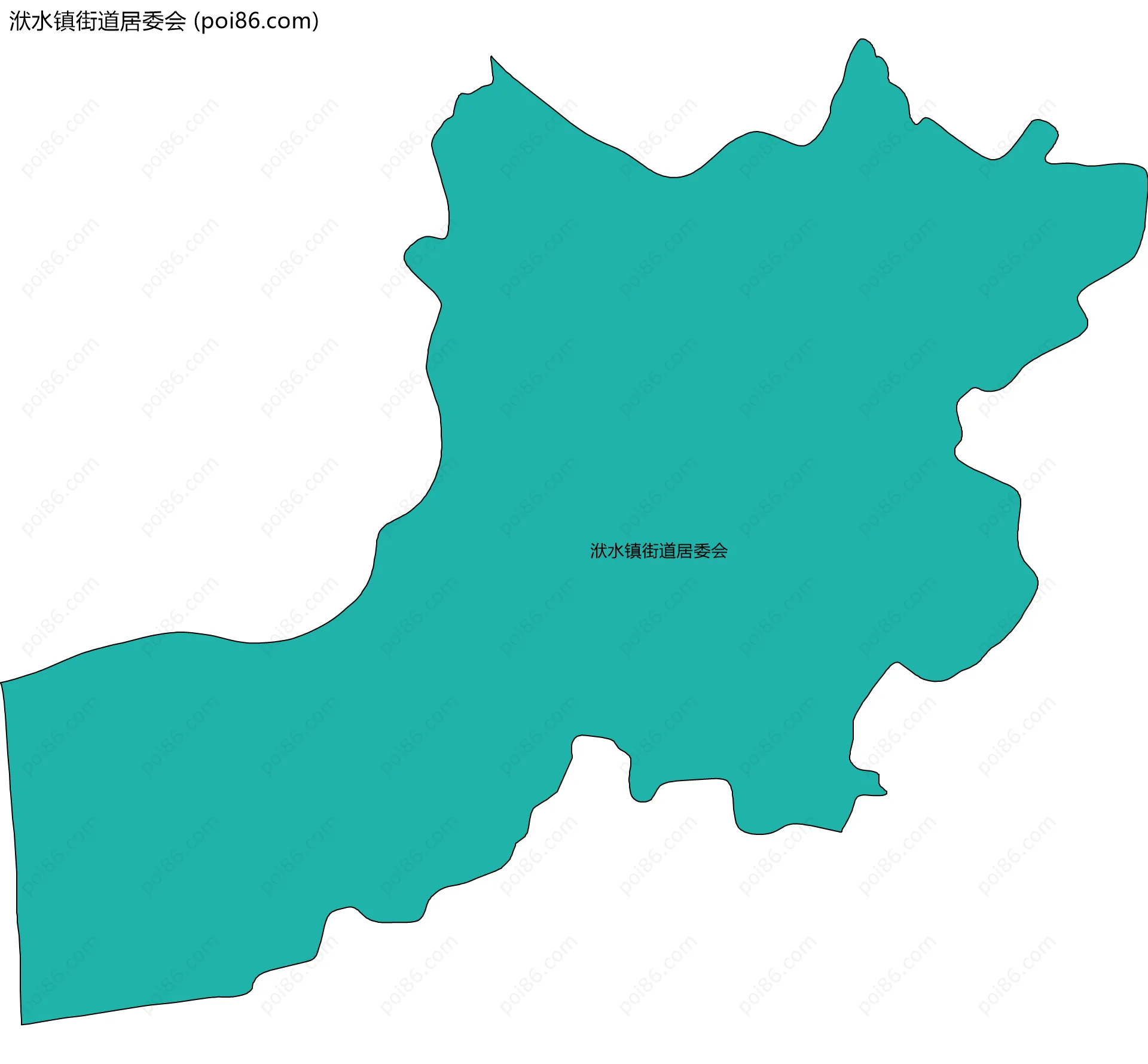 洑水镇街道居委会边界地图