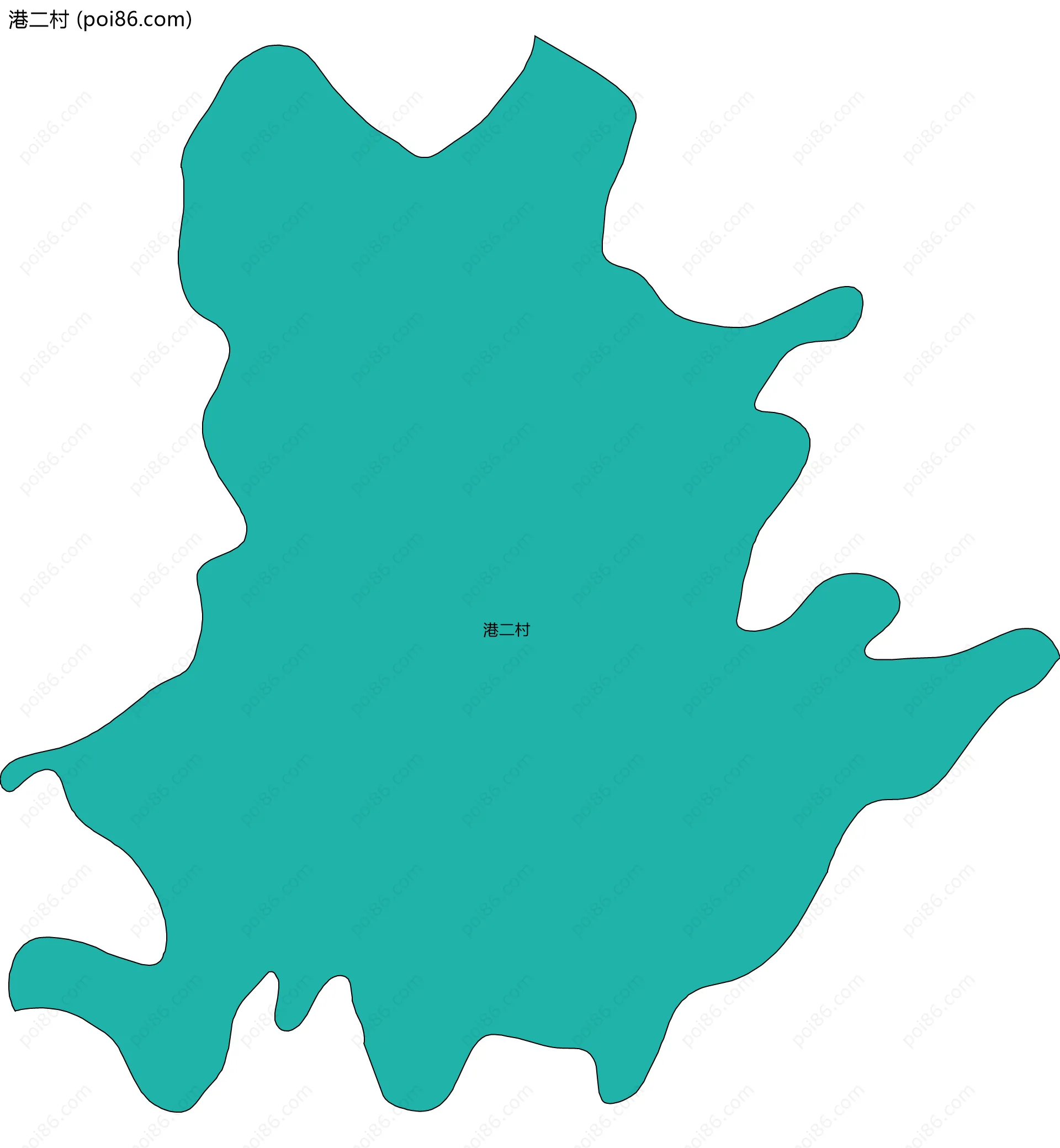 港二村边界地图