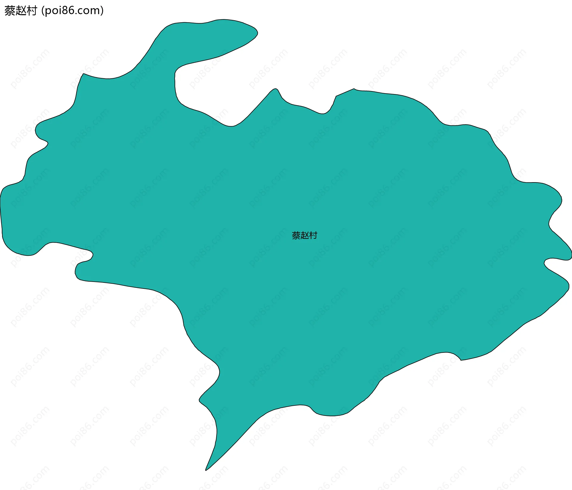 蔡赵村边界地图