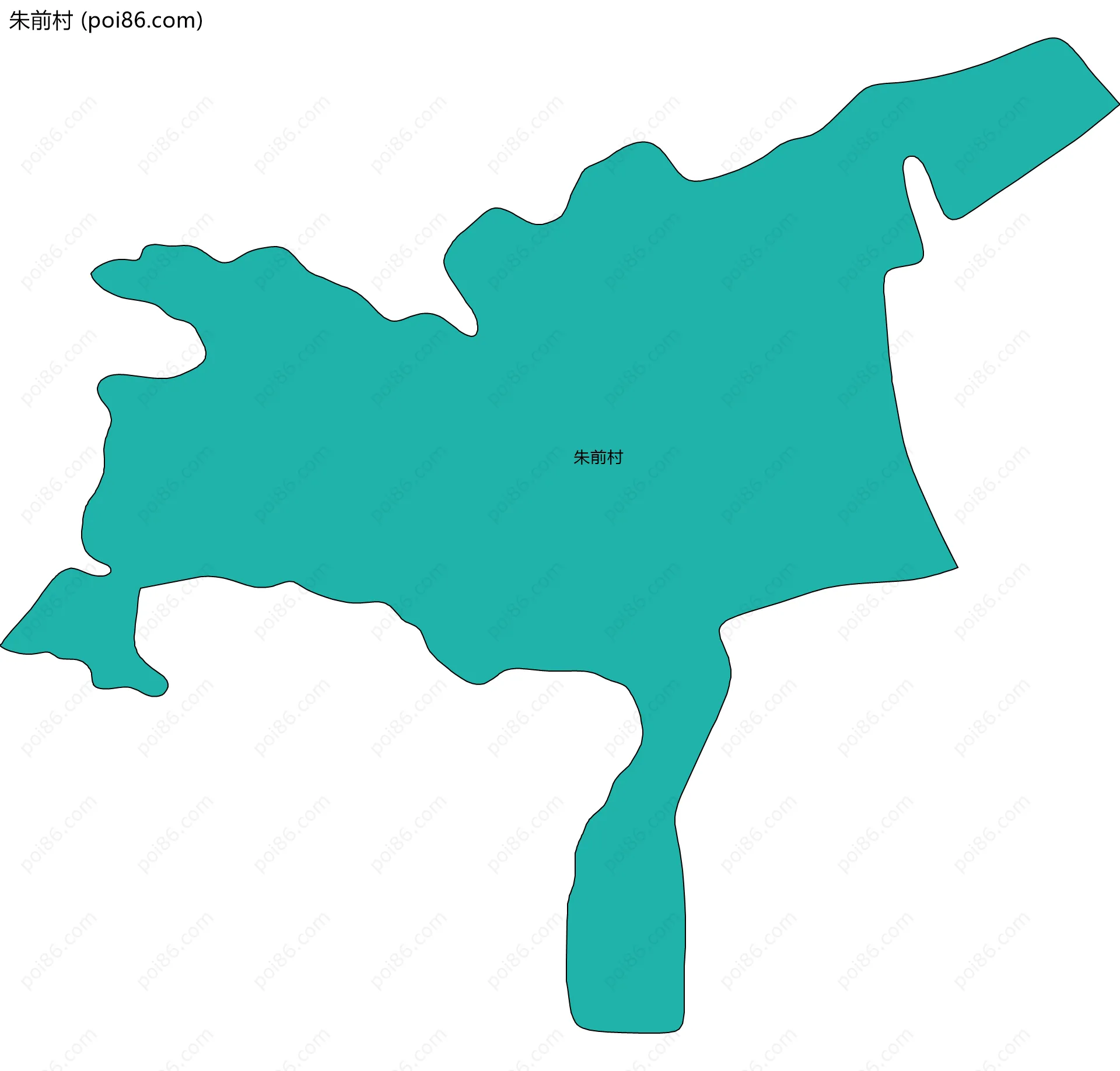 朱前村边界地图