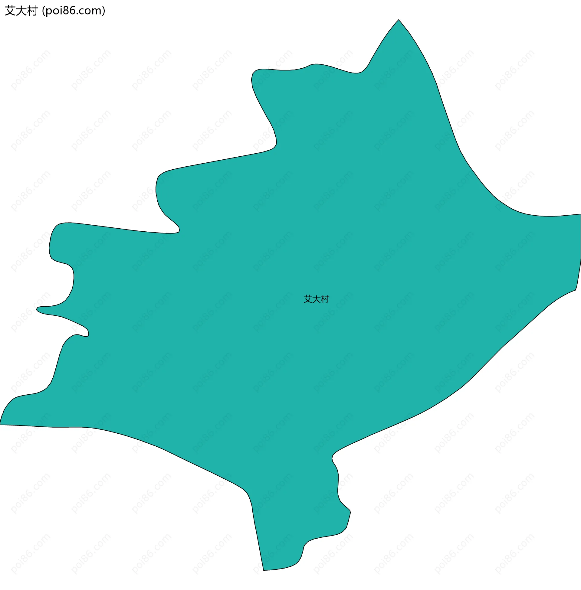 艾大村边界地图