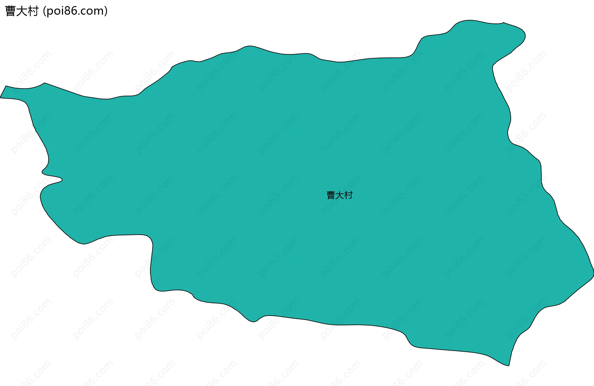 曹大村边界地图