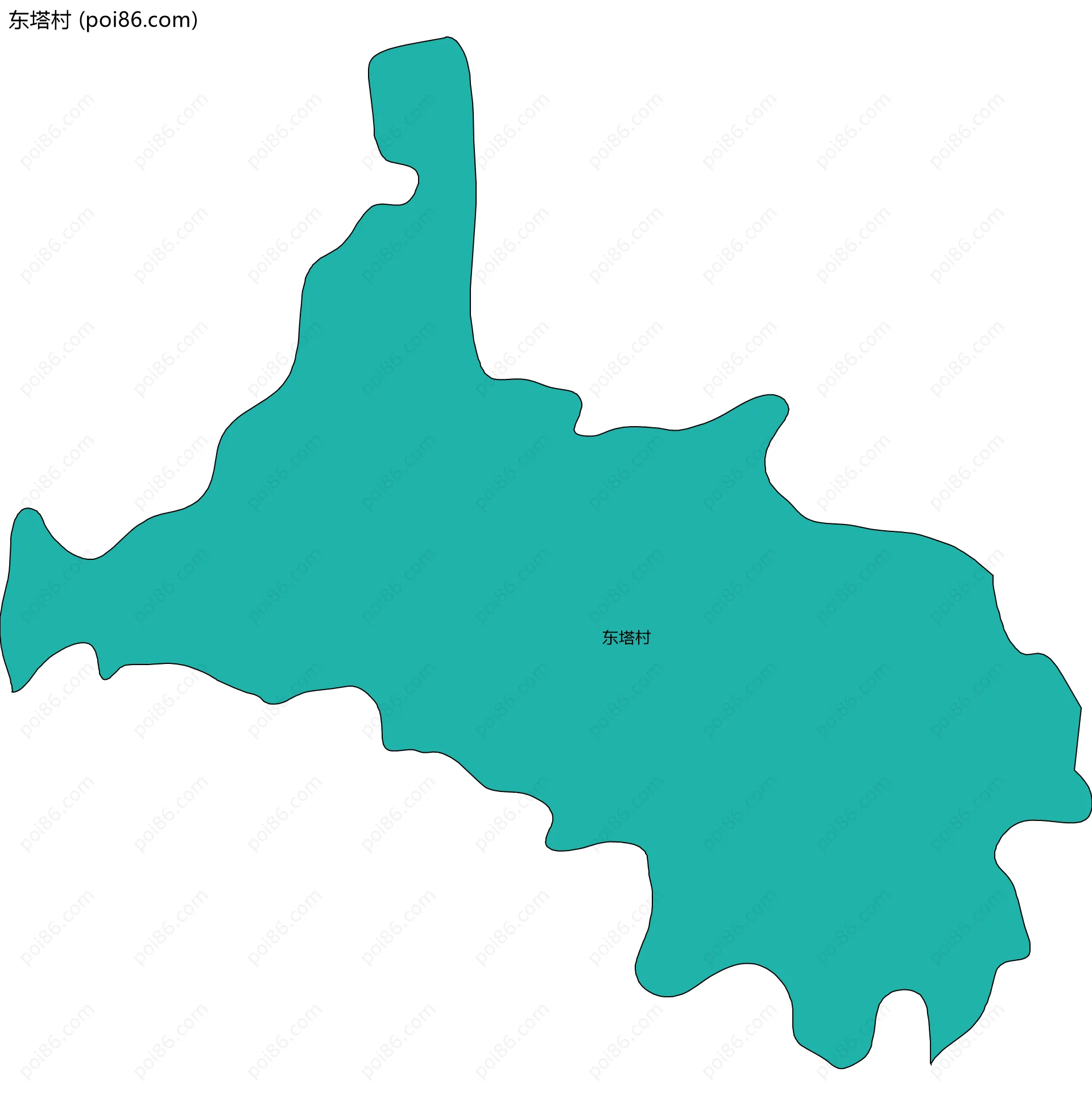 东塔村边界地图