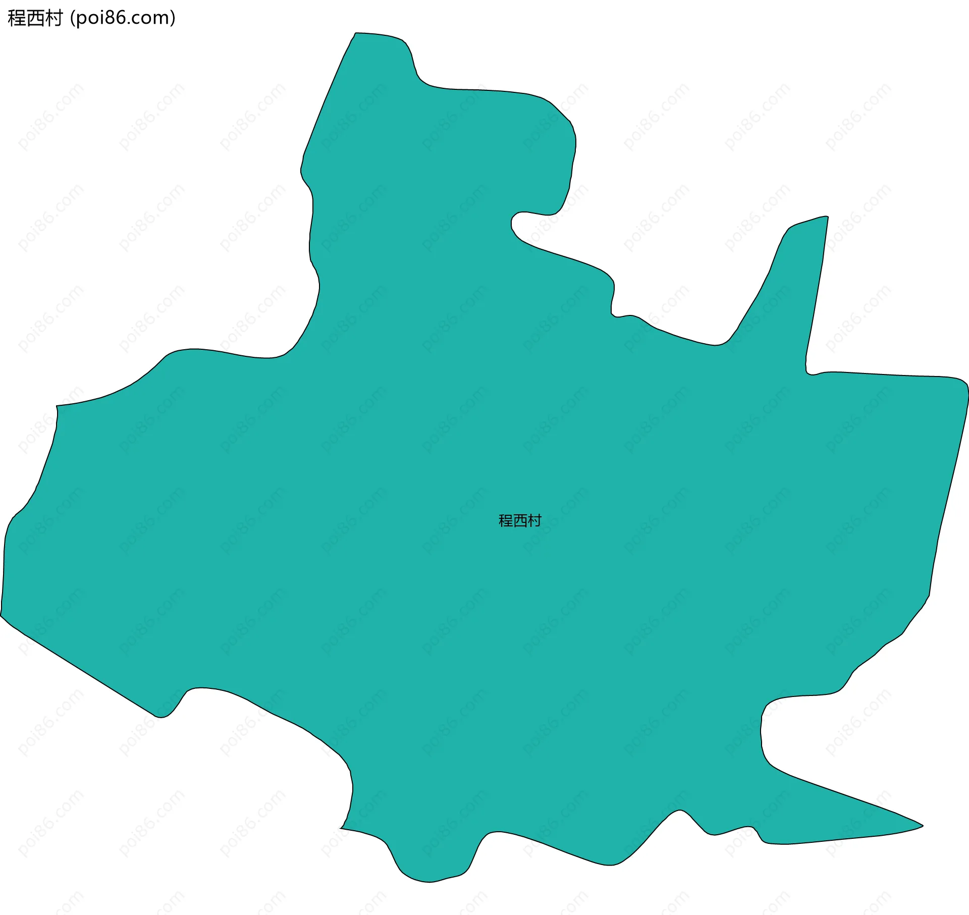 程西村边界地图