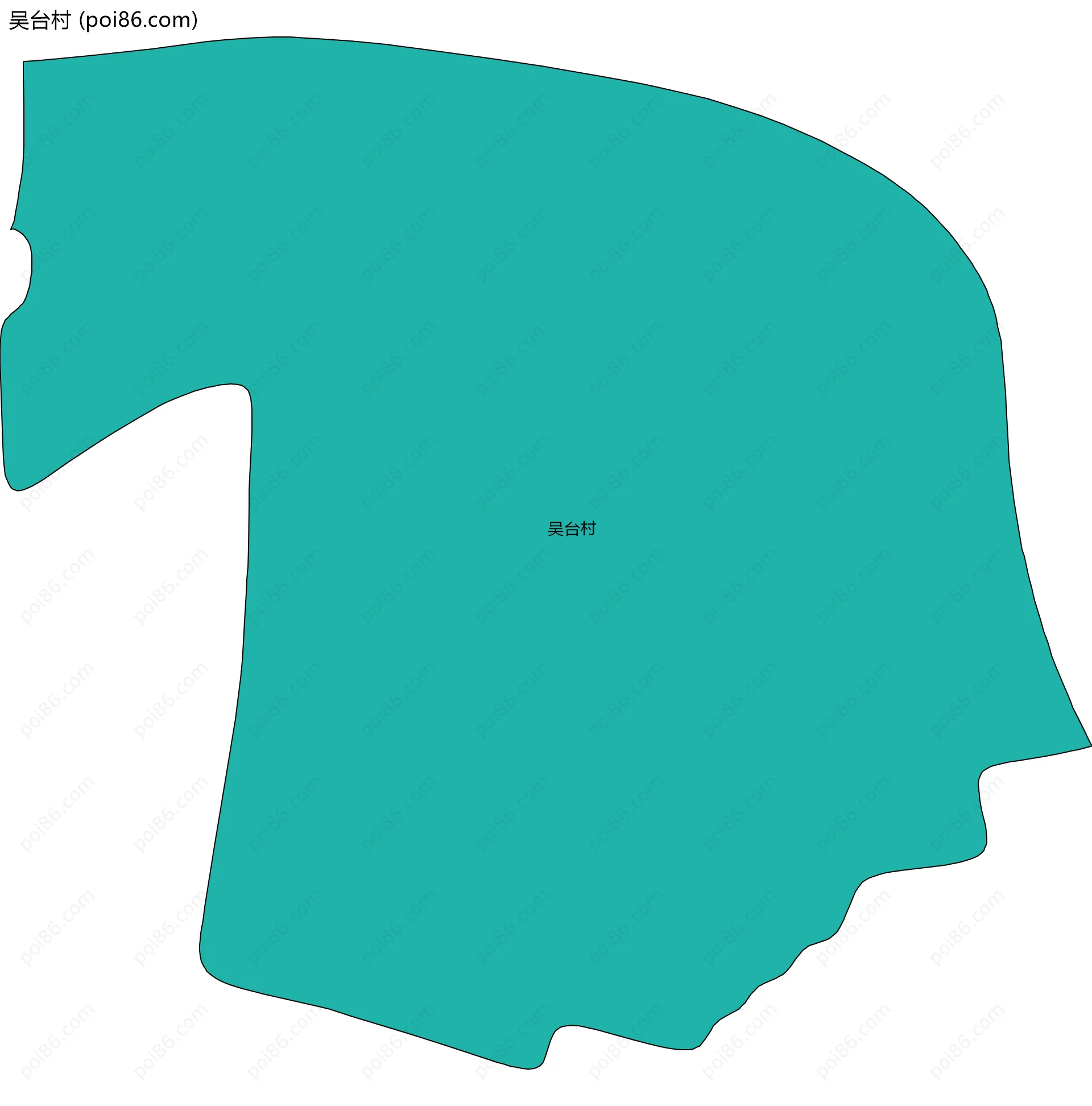 吴台村边界地图