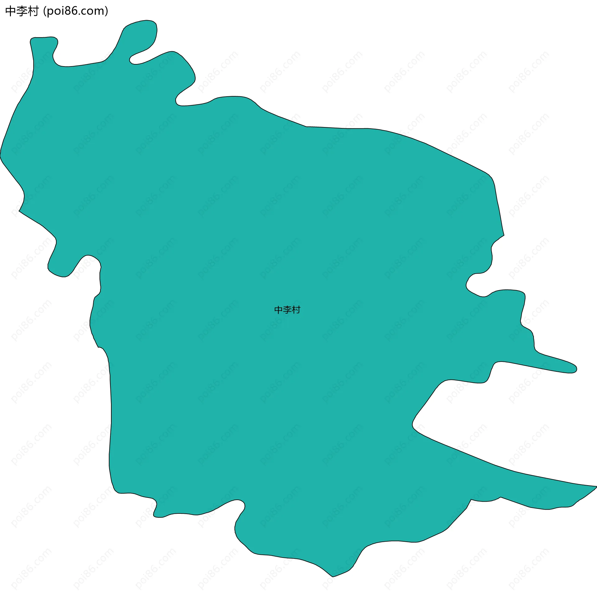 中李村边界地图