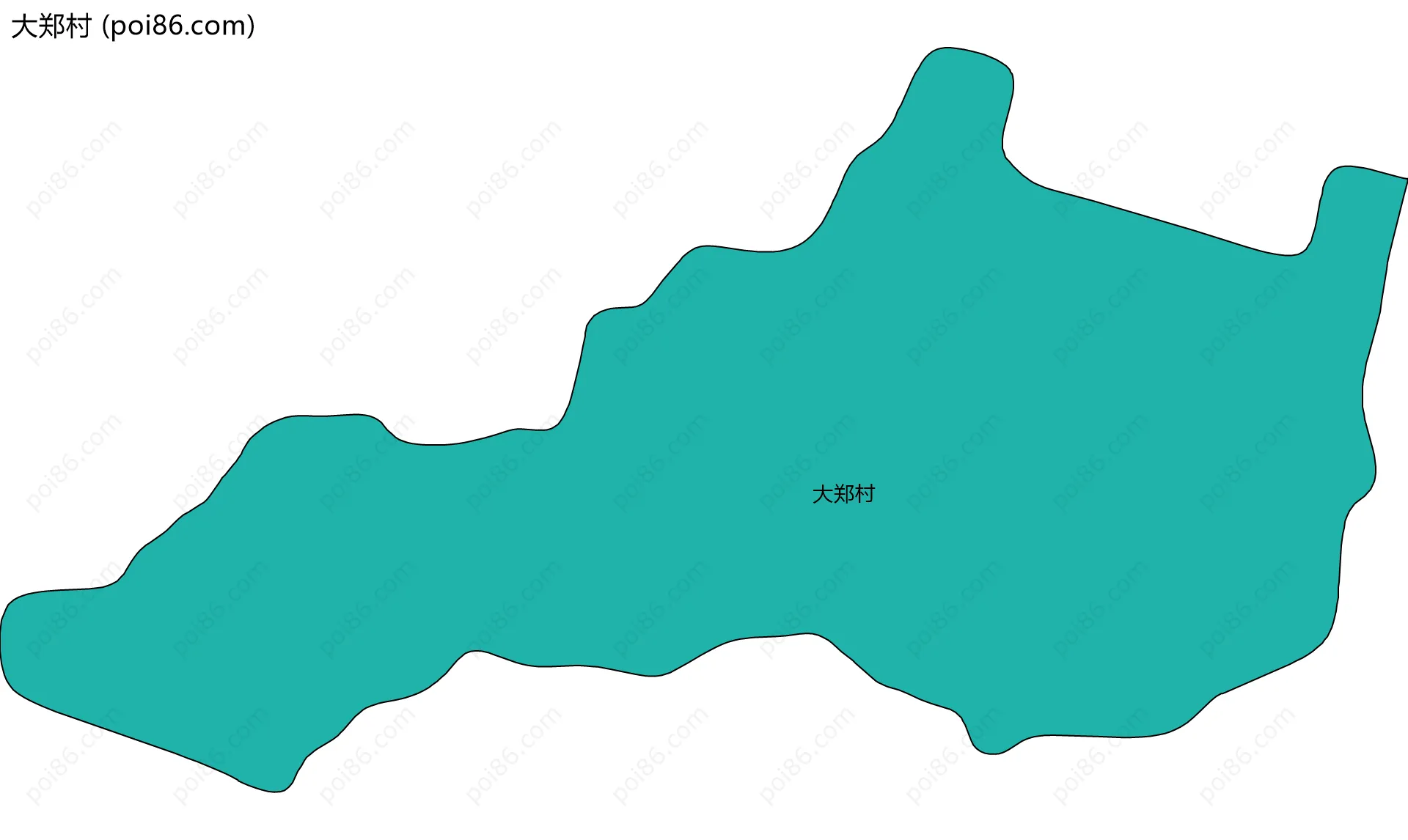大郑村边界地图