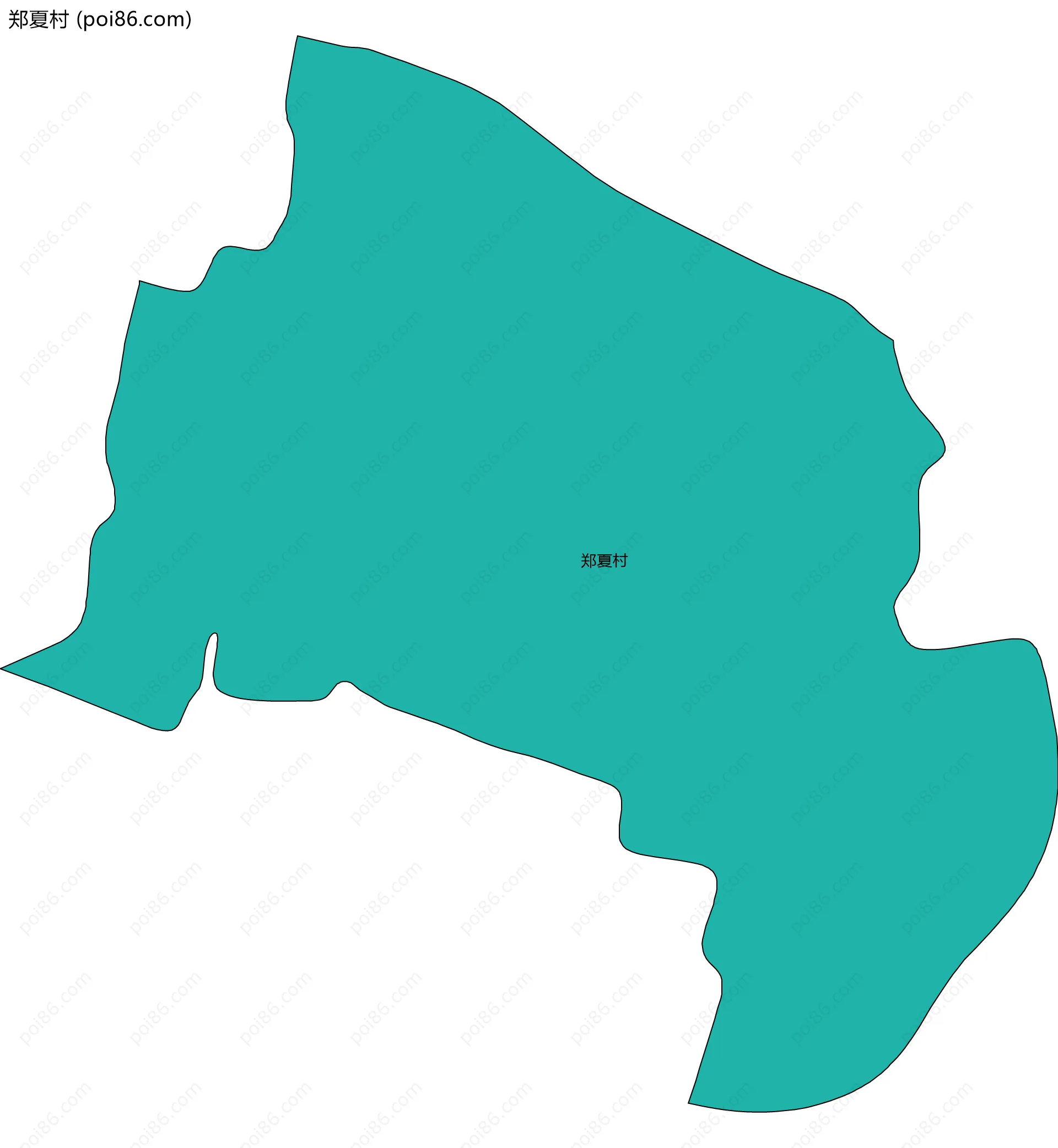 郑夏村边界地图