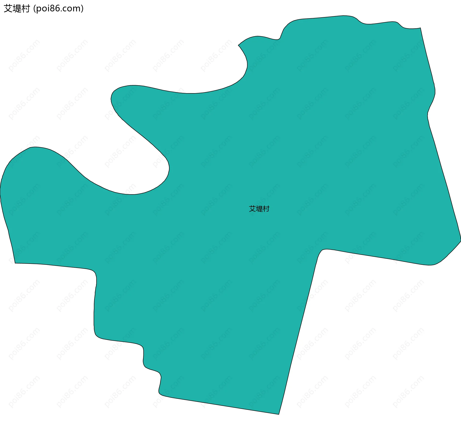 艾堤村边界地图
