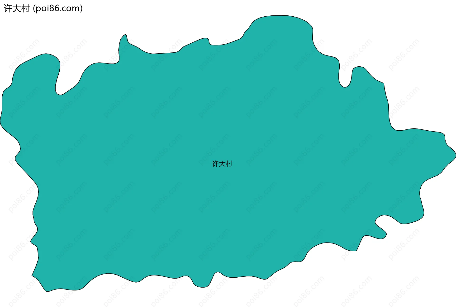 许大村边界地图