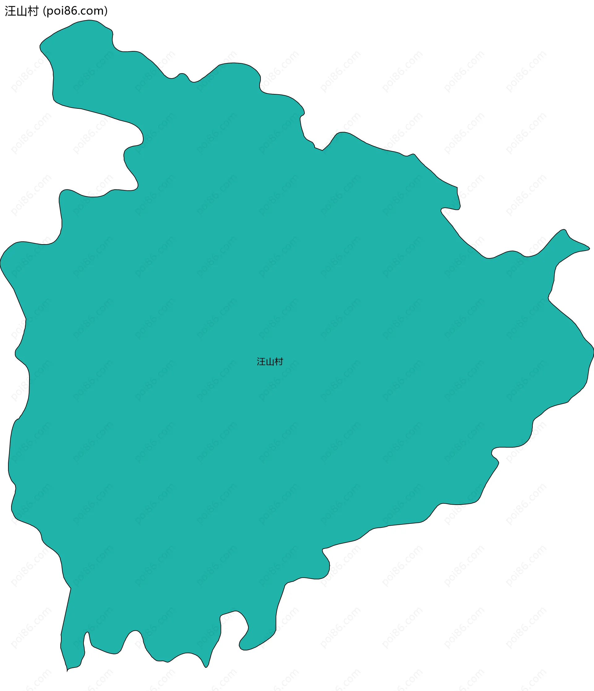 汪山村边界地图