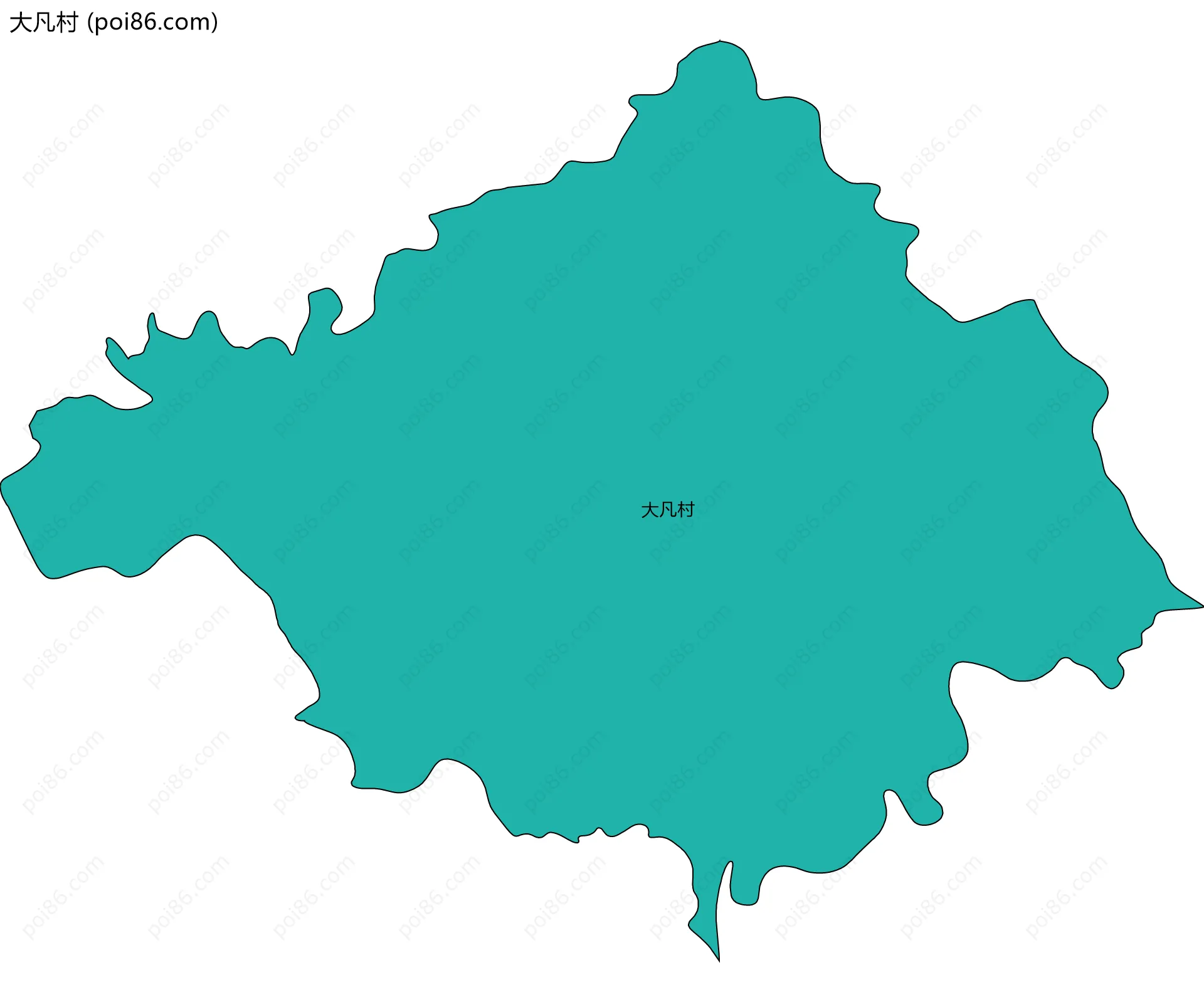 大凡村边界地图