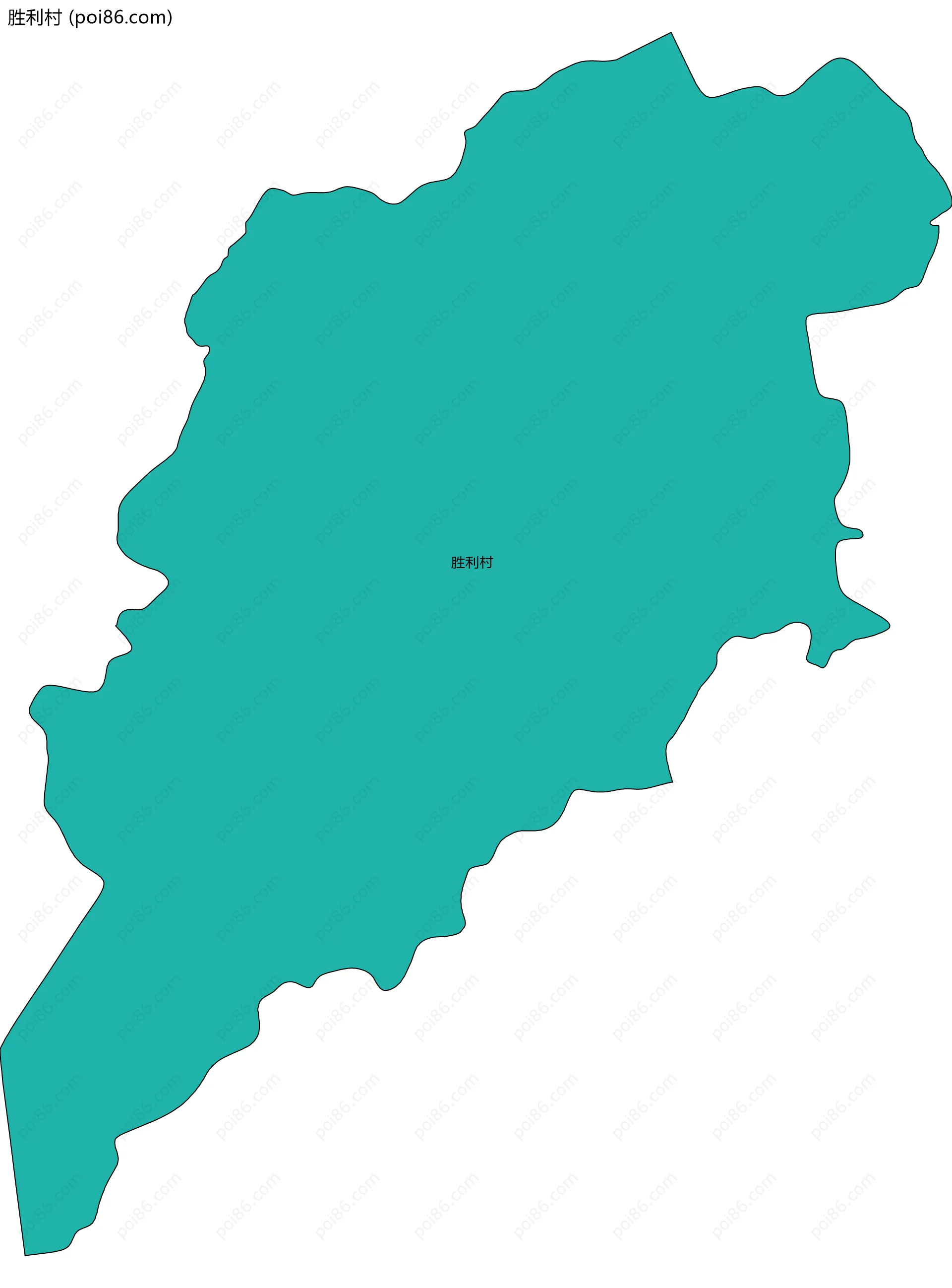 胜利村边界地图