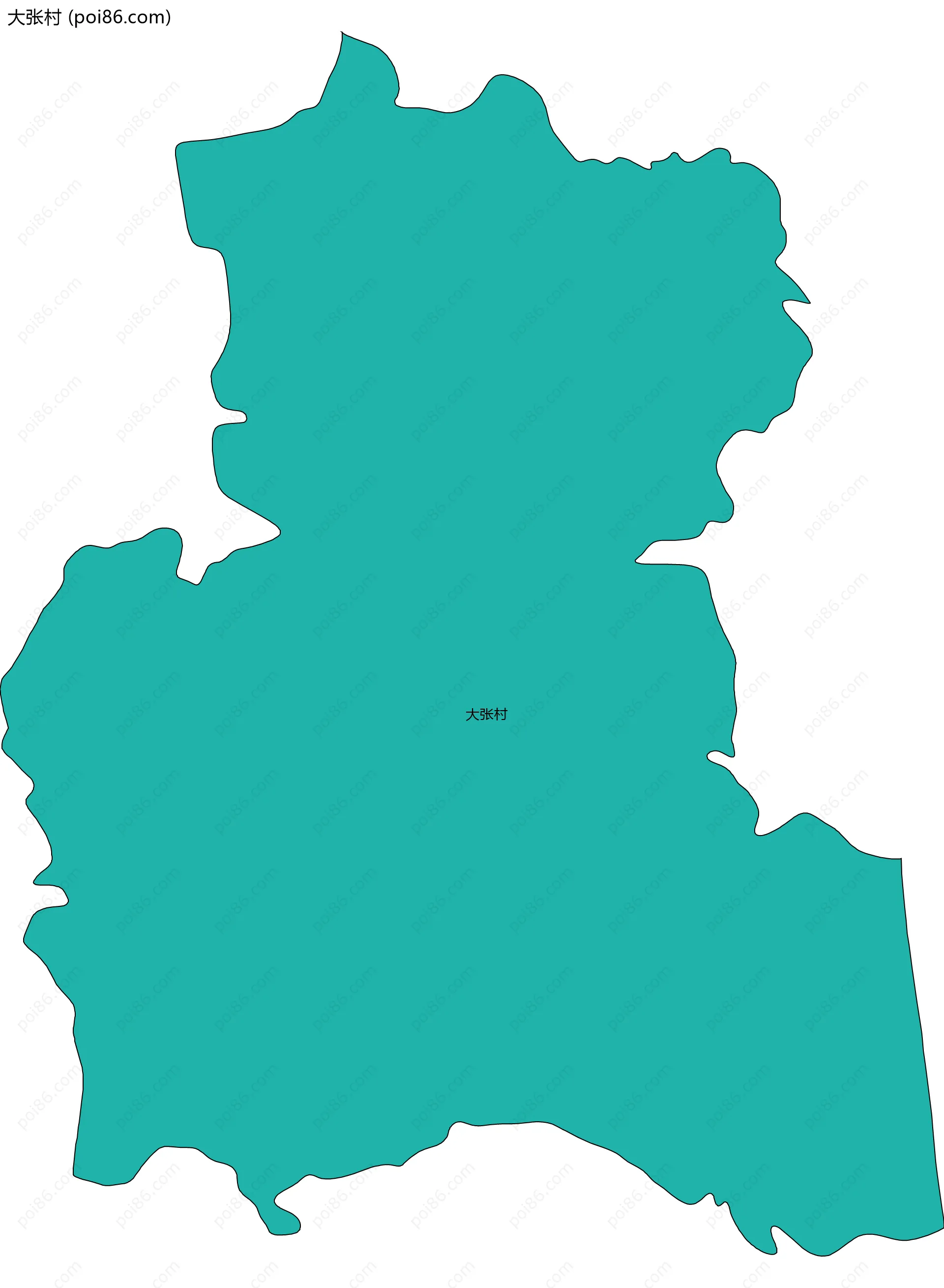 大张村边界地图