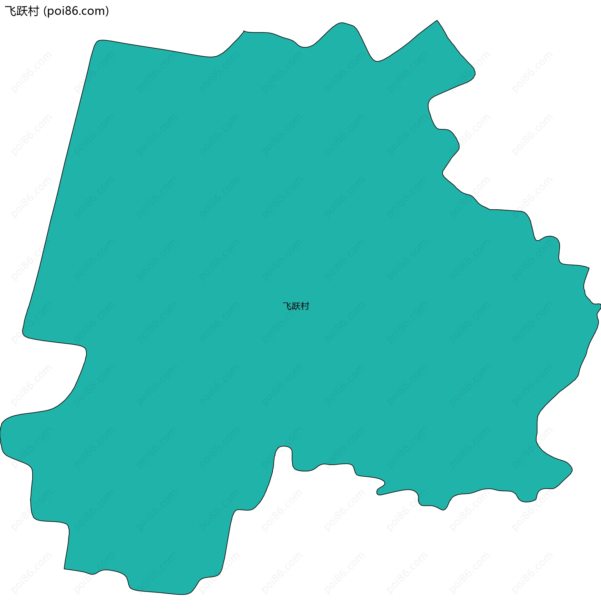 飞跃村边界地图