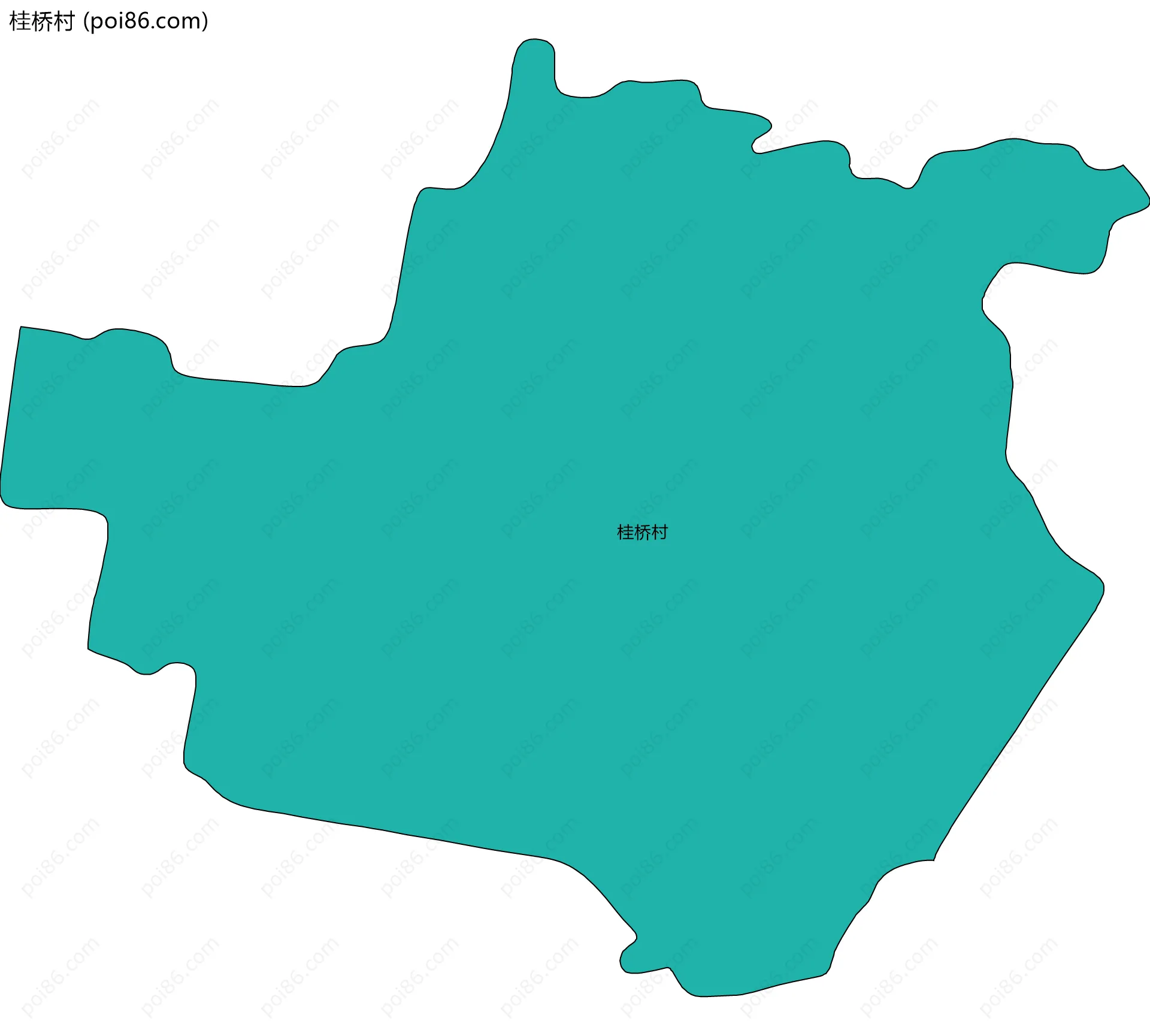 桂桥村边界地图