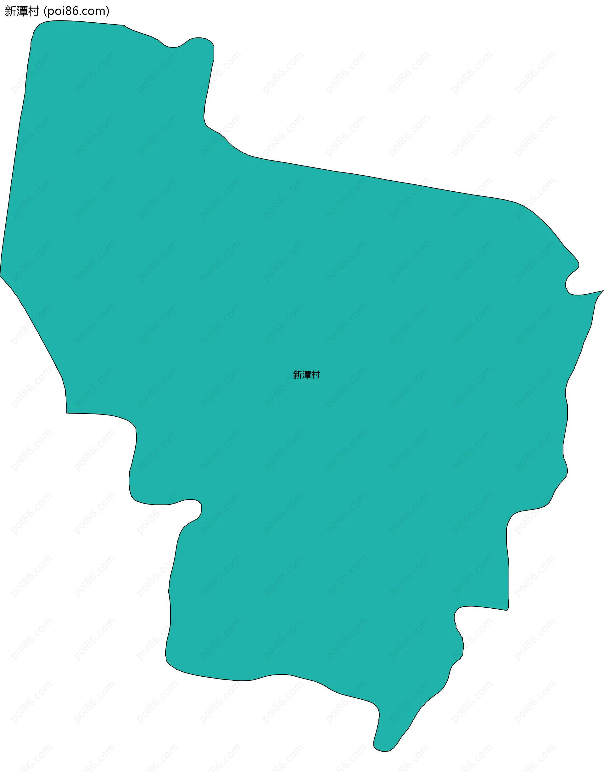 新潭村边界地图