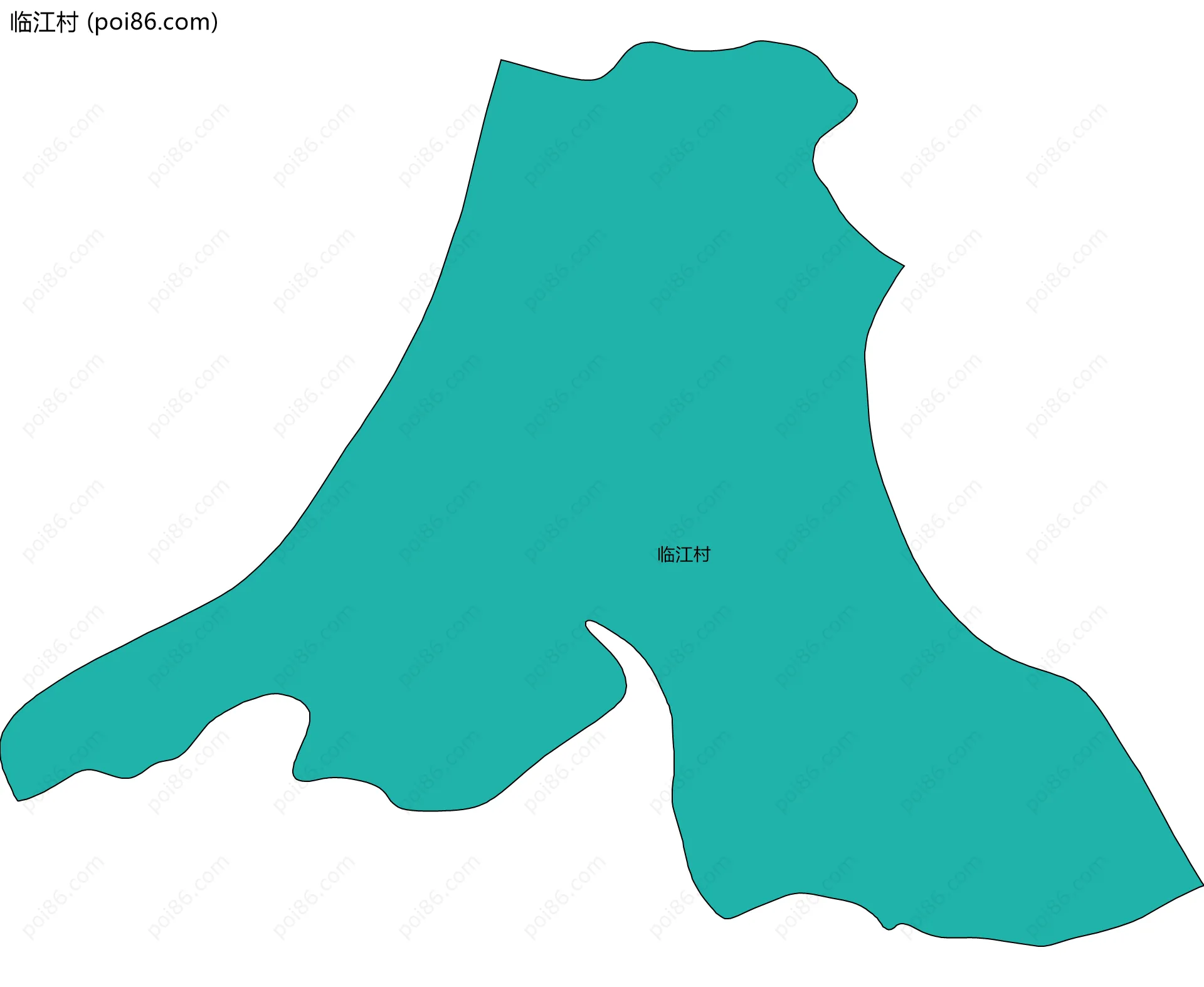 临江村边界地图