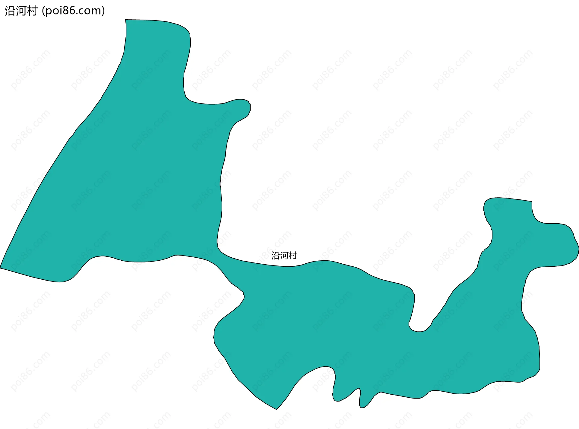 沿河村边界地图