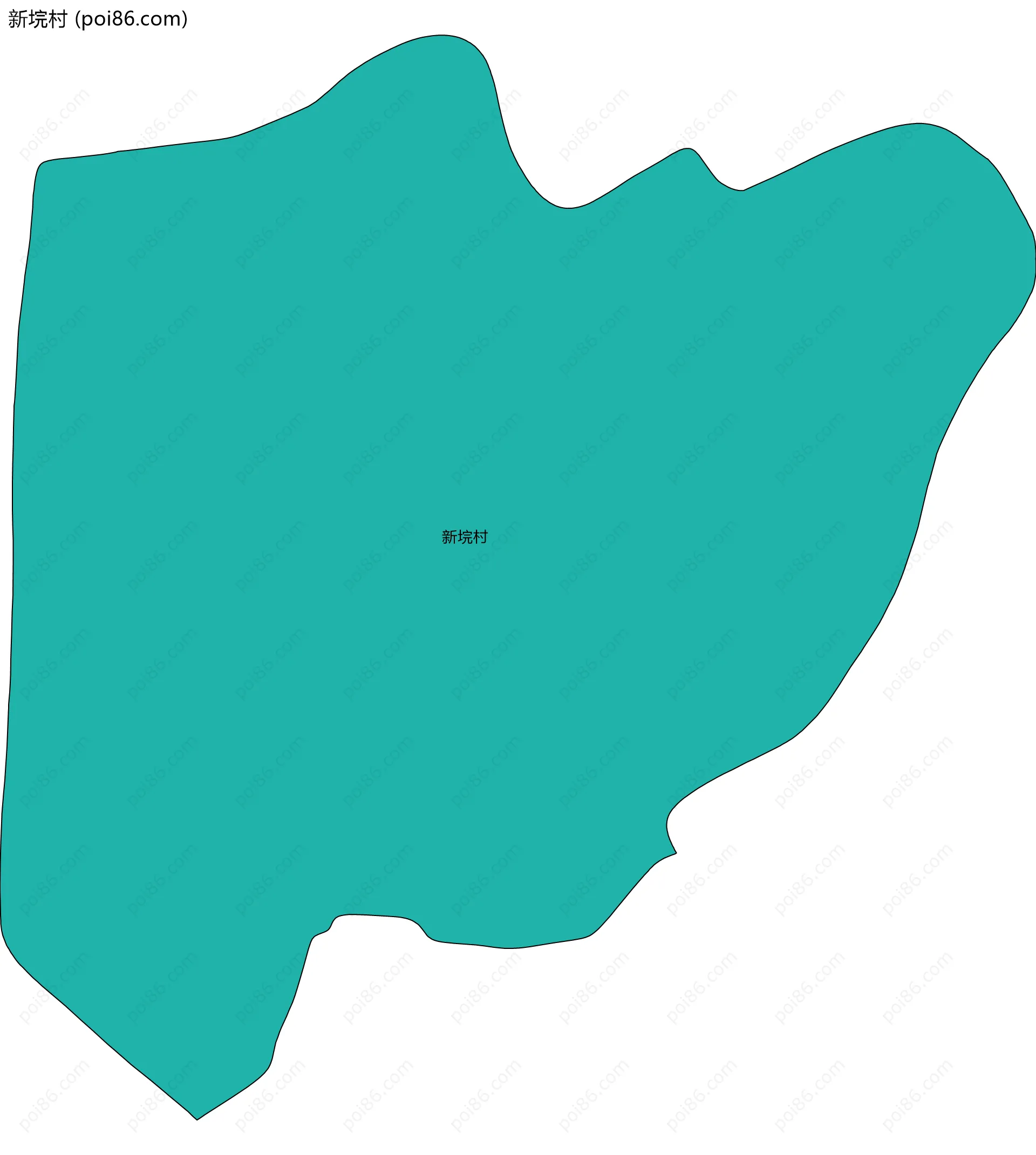 新垸村边界地图