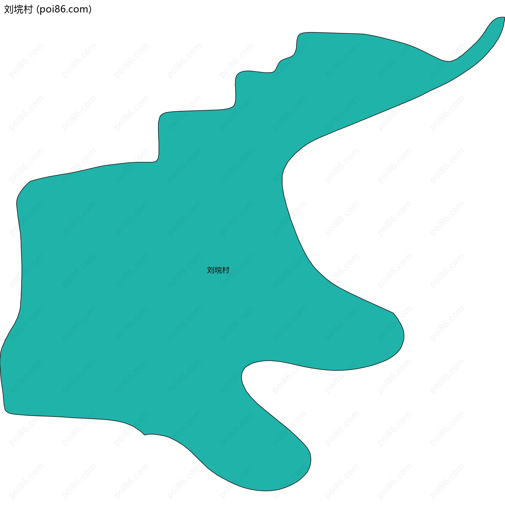 刘垸村边界地图