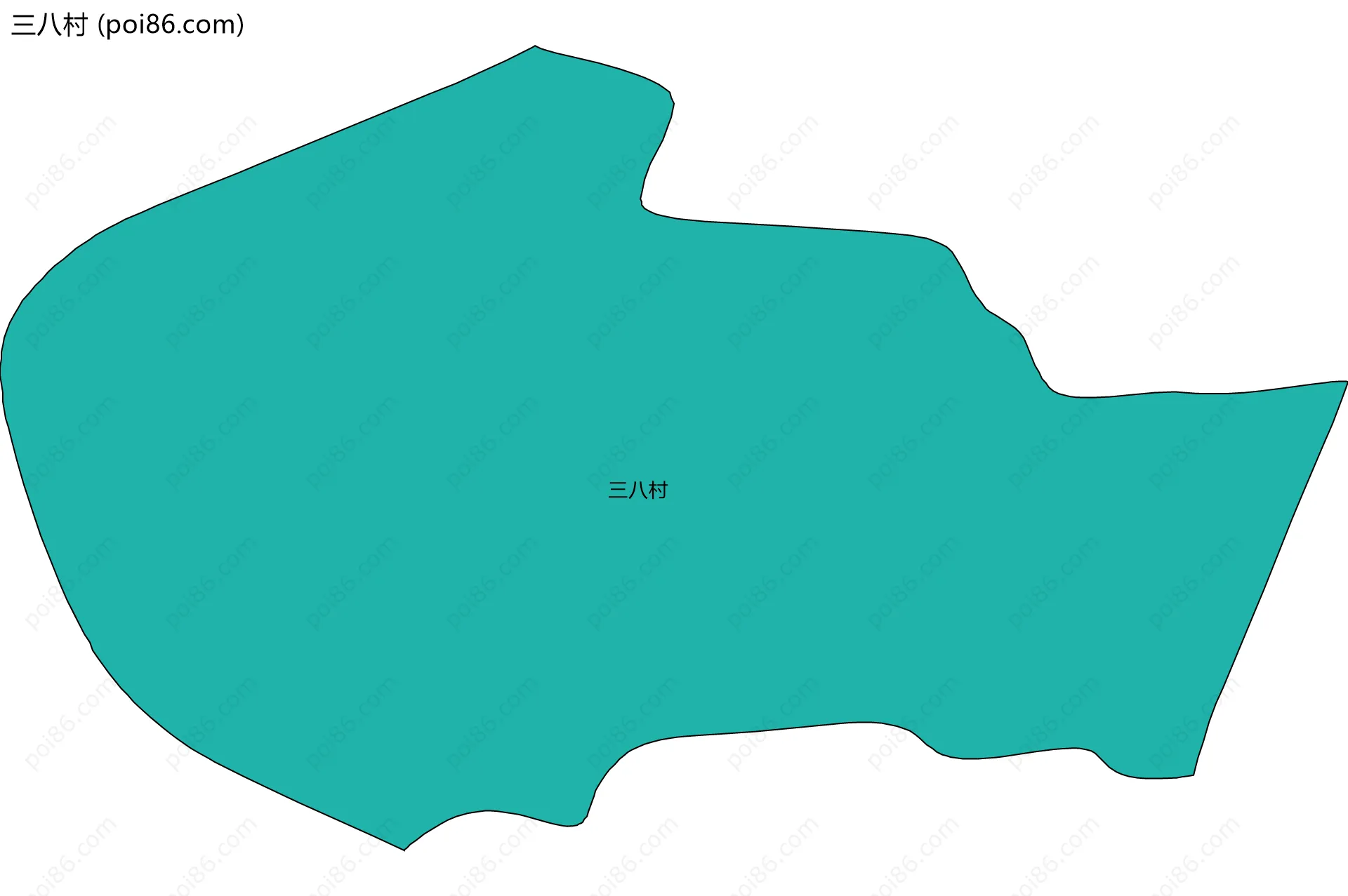 三八村边界地图