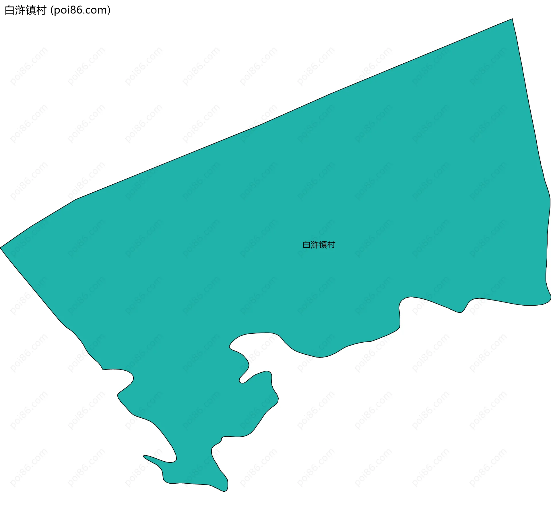 白浒镇村边界地图