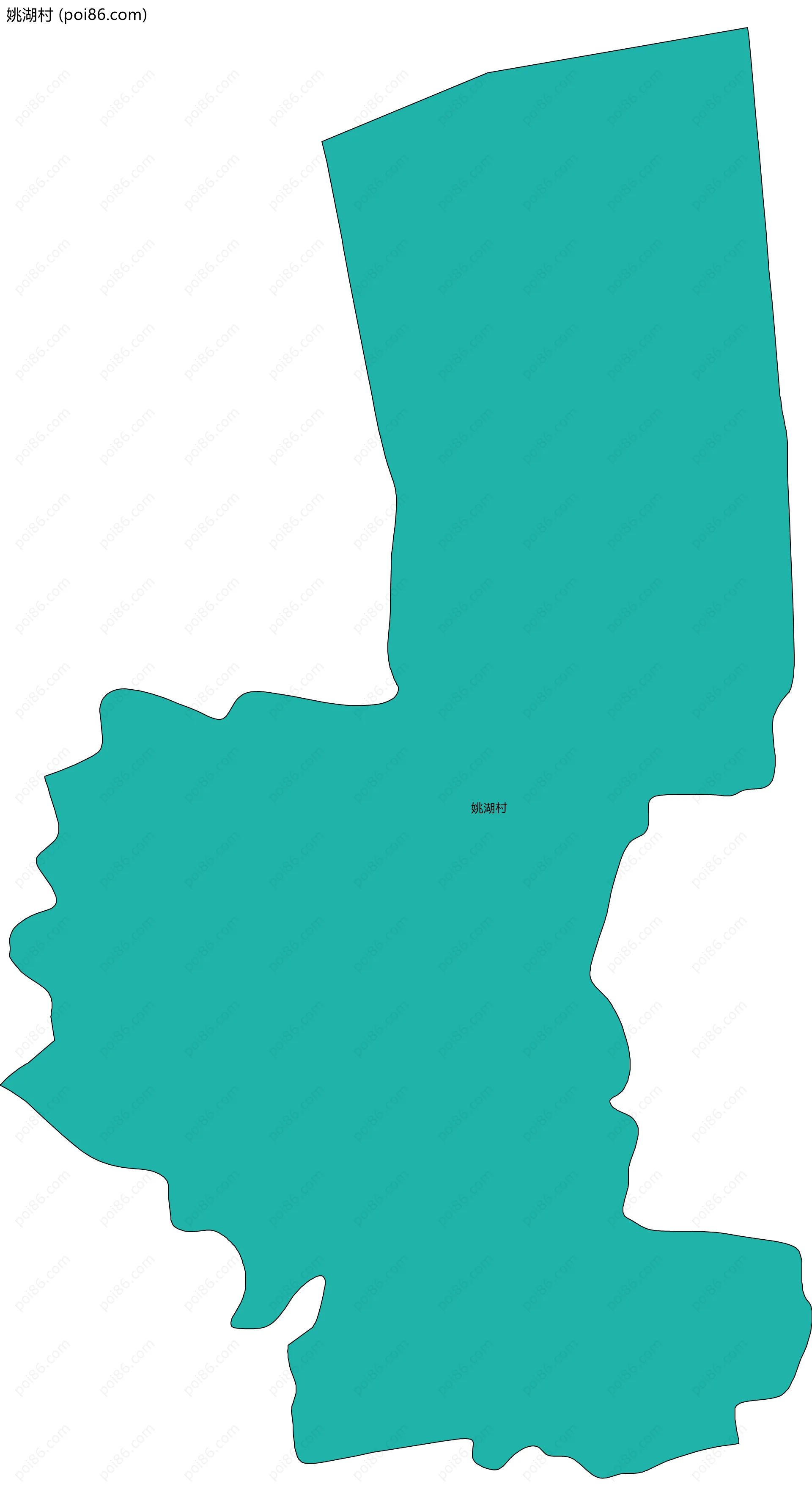 姚湖村边界地图