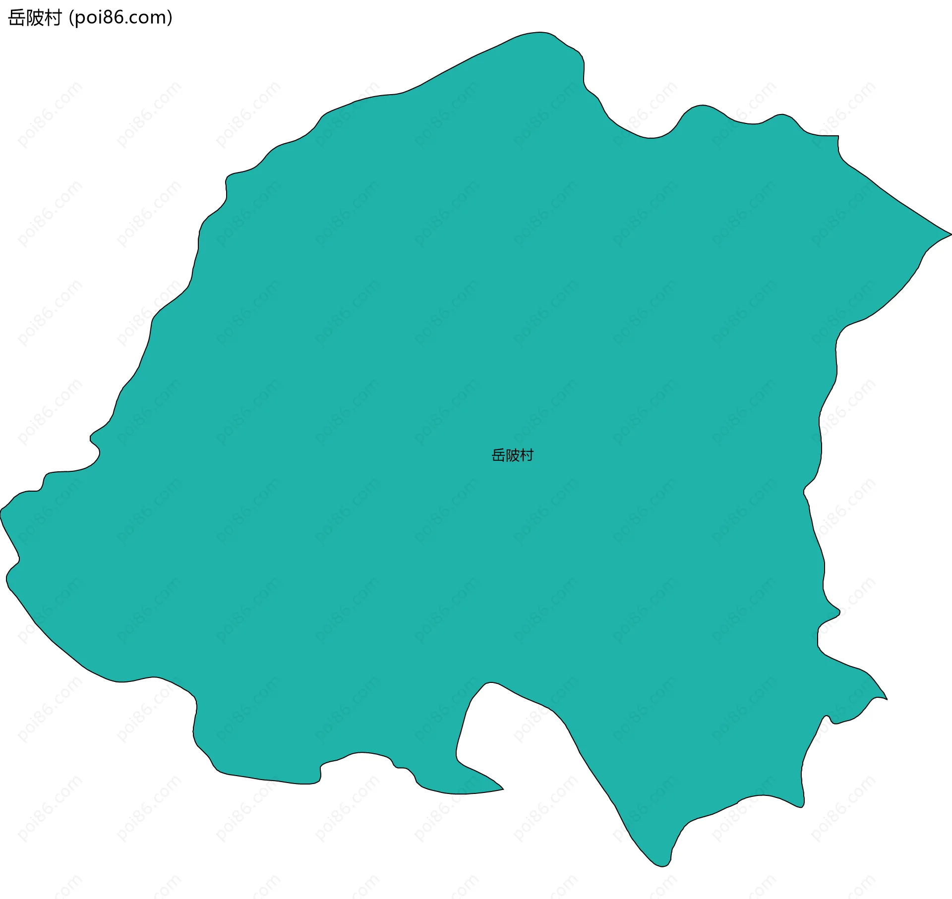 岳陂村边界地图