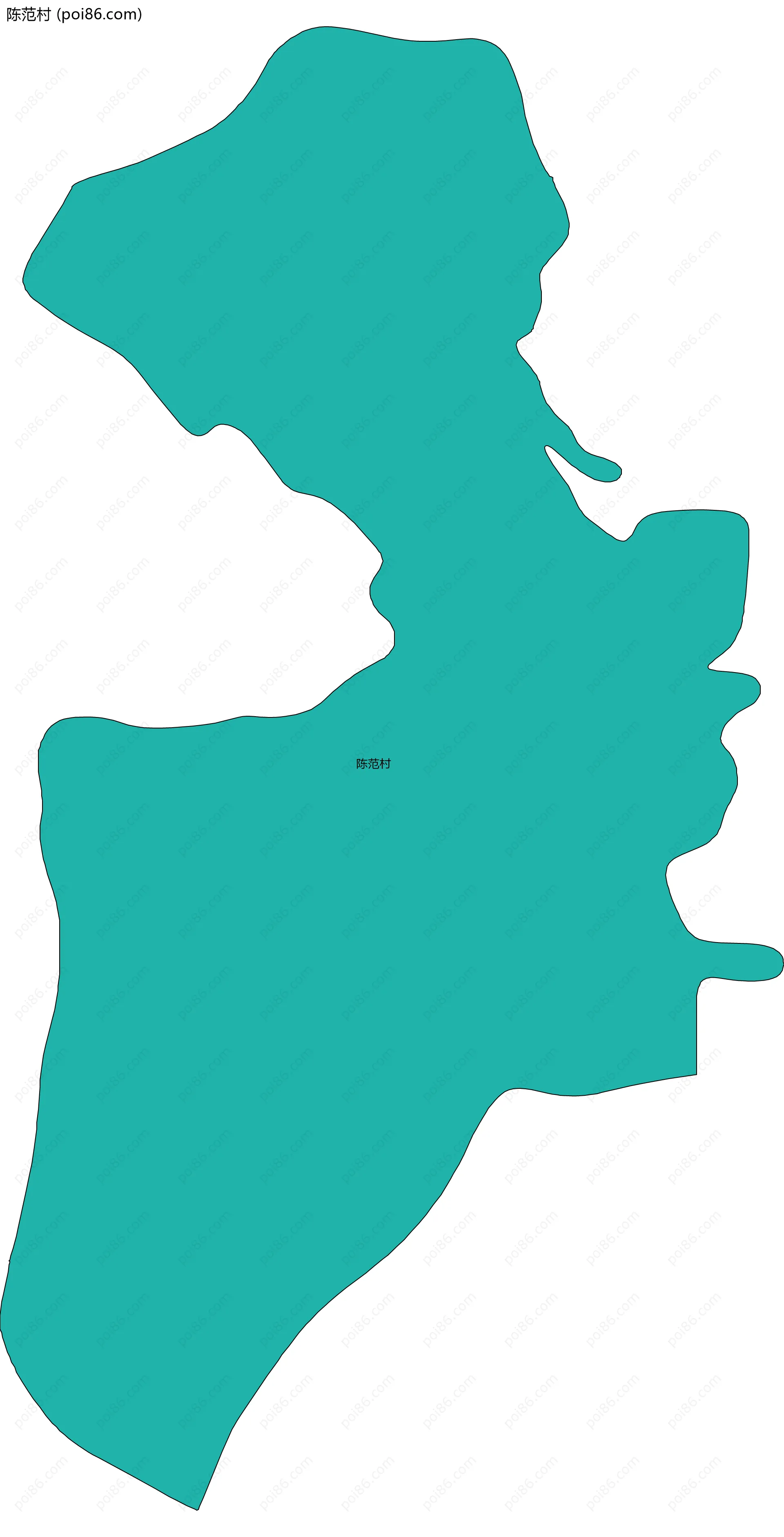 陈范村边界地图