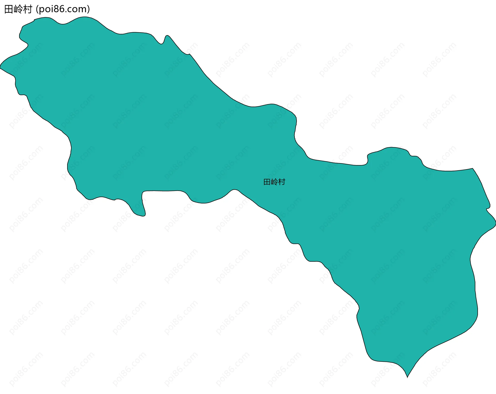 田岭村边界地图