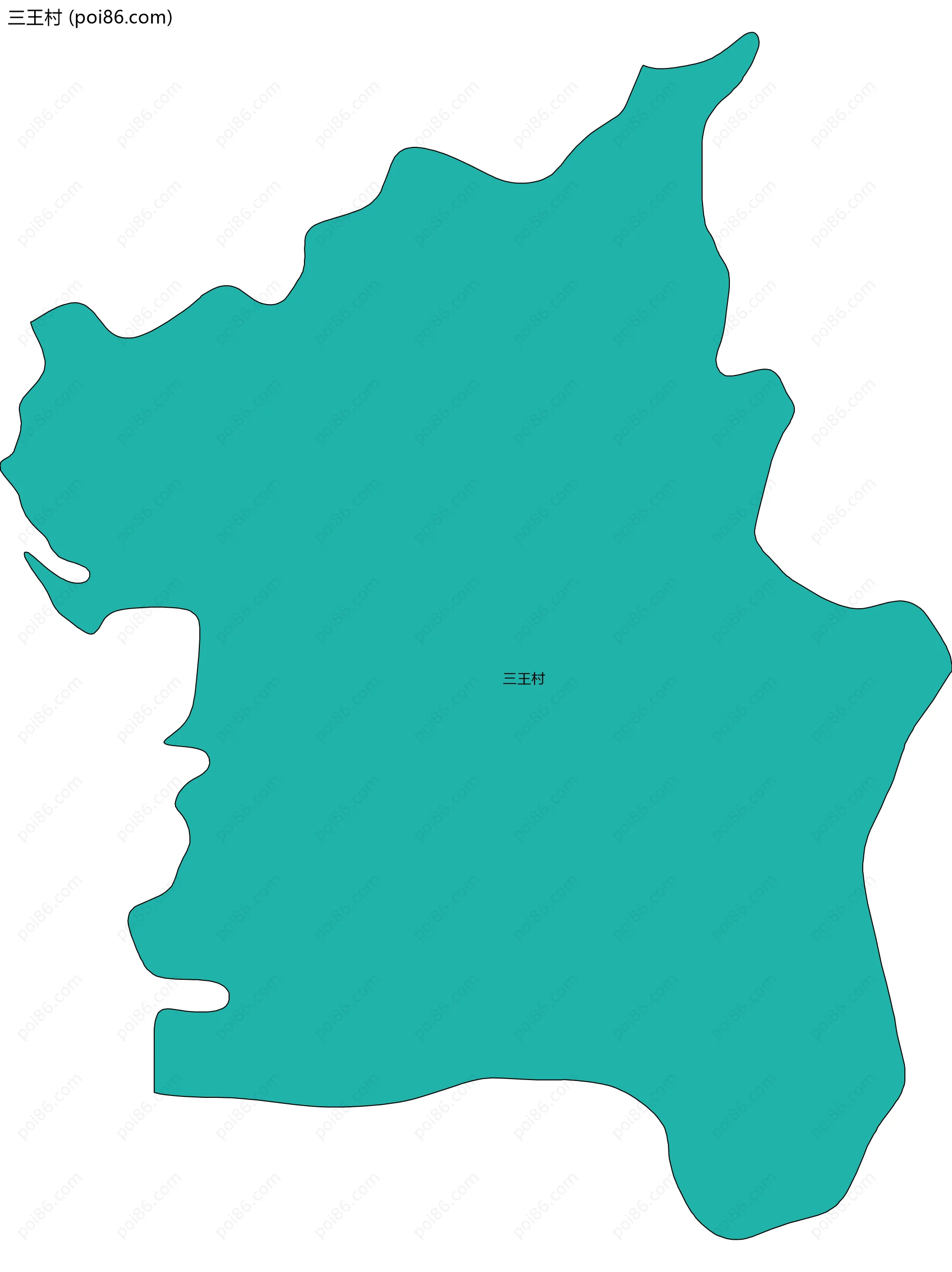 三王村边界地图