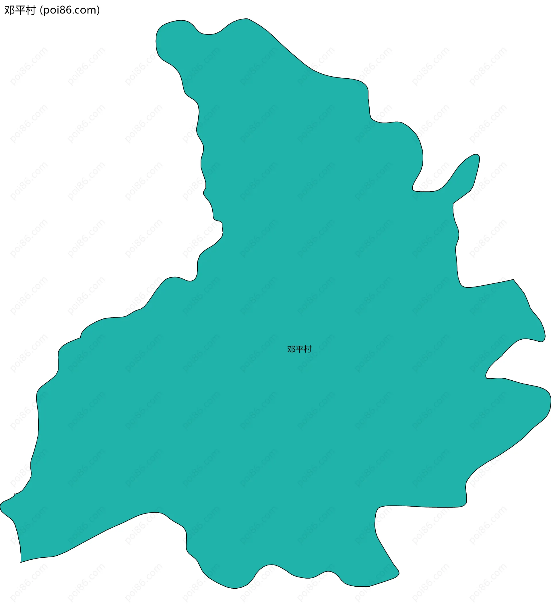 邓平村边界地图