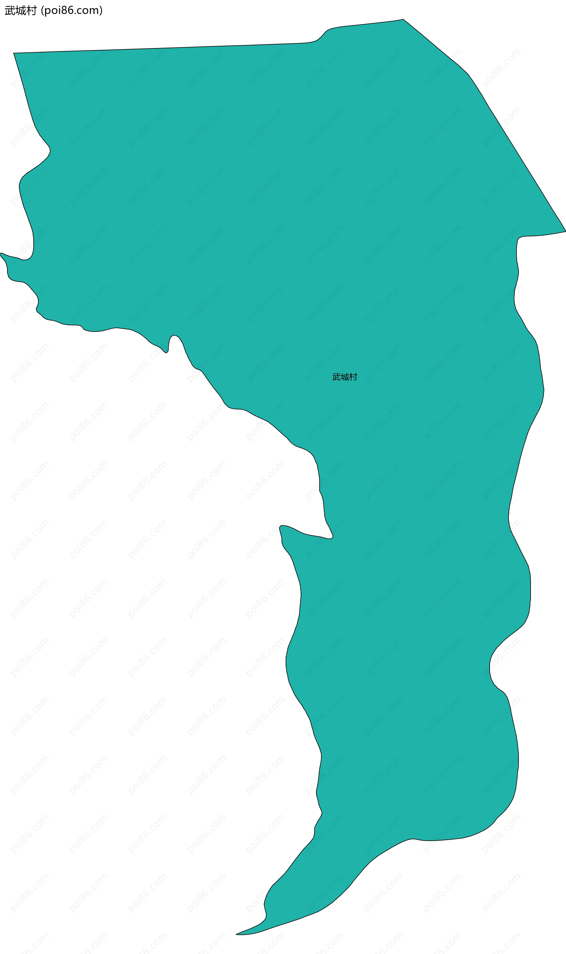 武城村边界地图