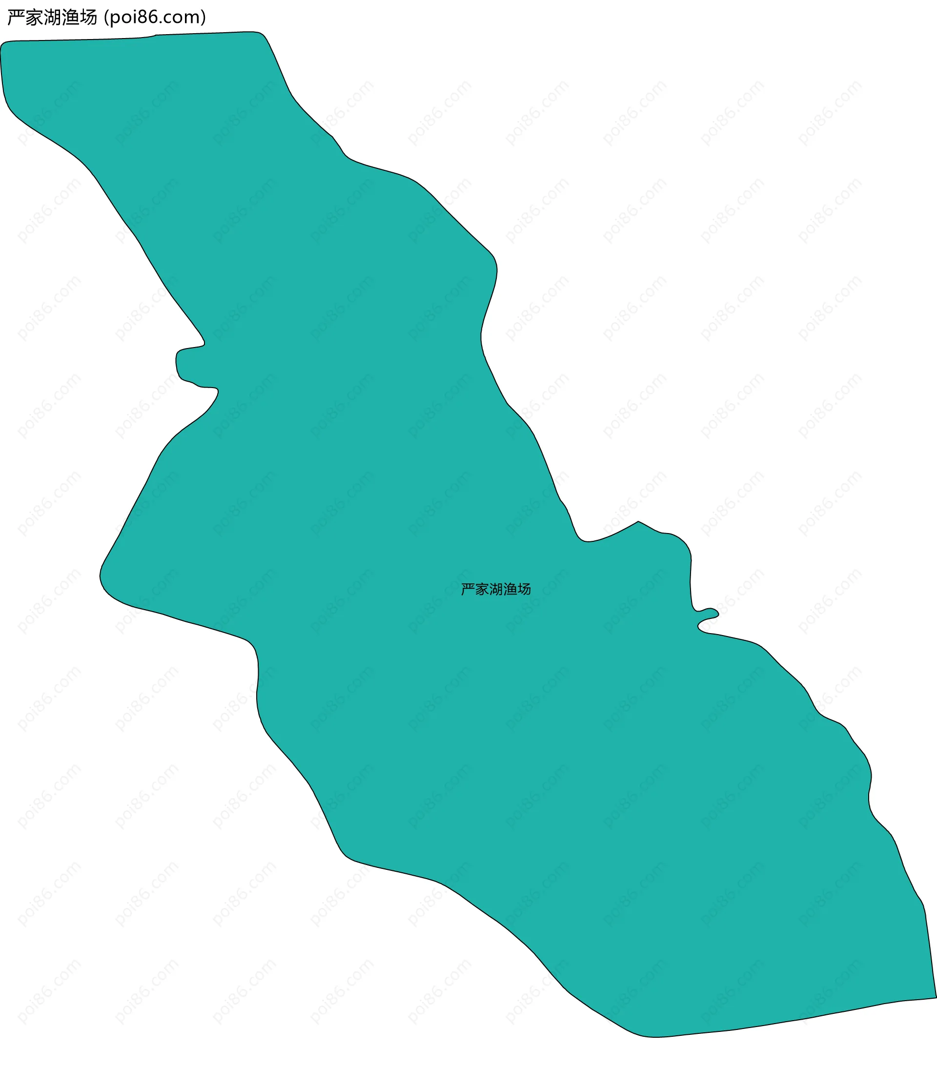 严家湖渔场边界地图